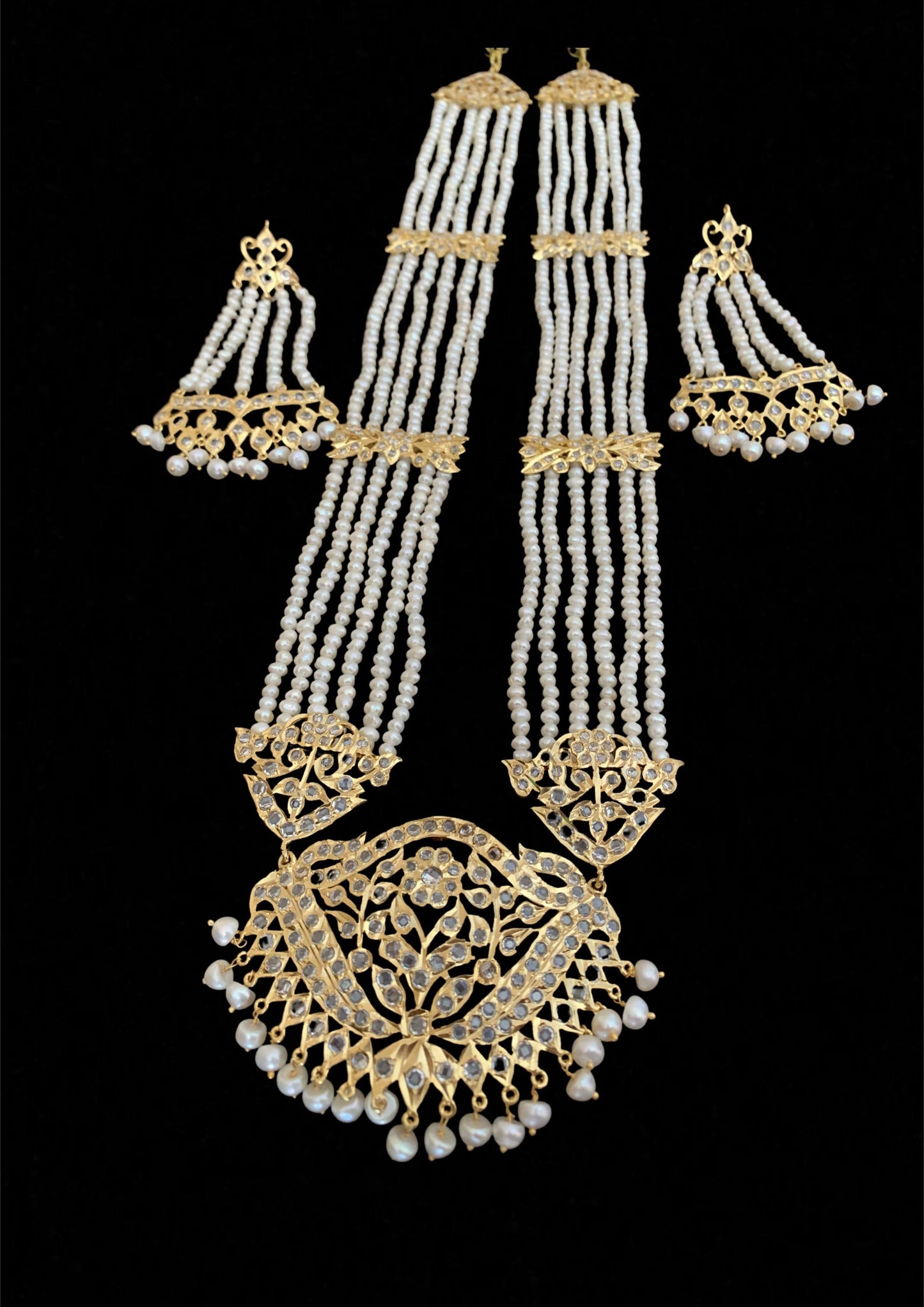 LN72 Hareem fresh water pearl rani haar ( SHIPS IN 4 WEEKS )