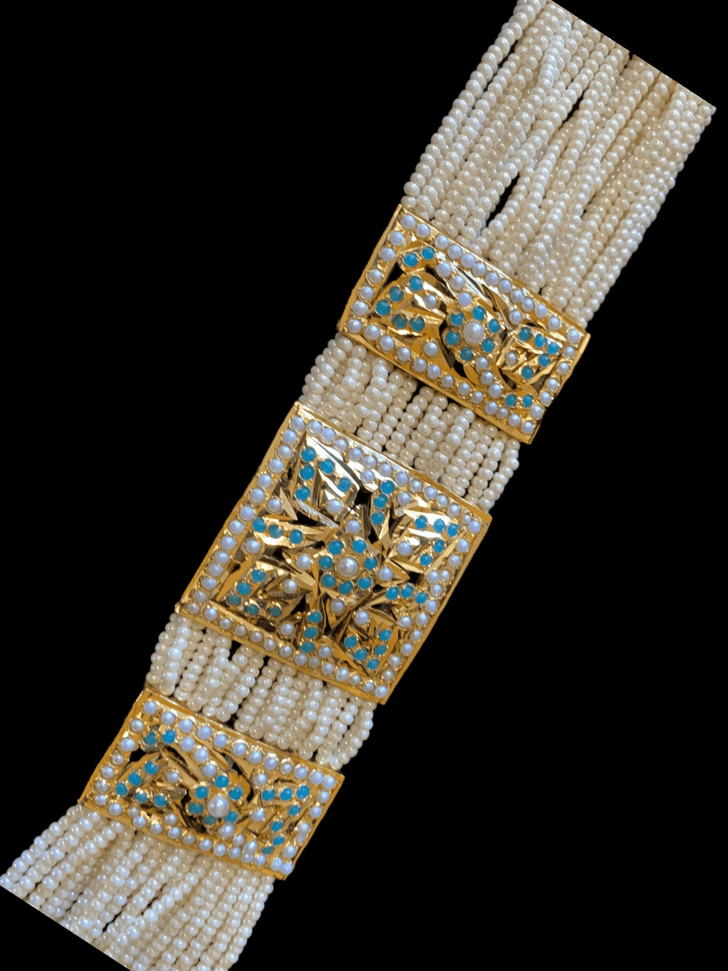 B77 Verdah jadau bracelet in feroza ( READY TO SHIP )