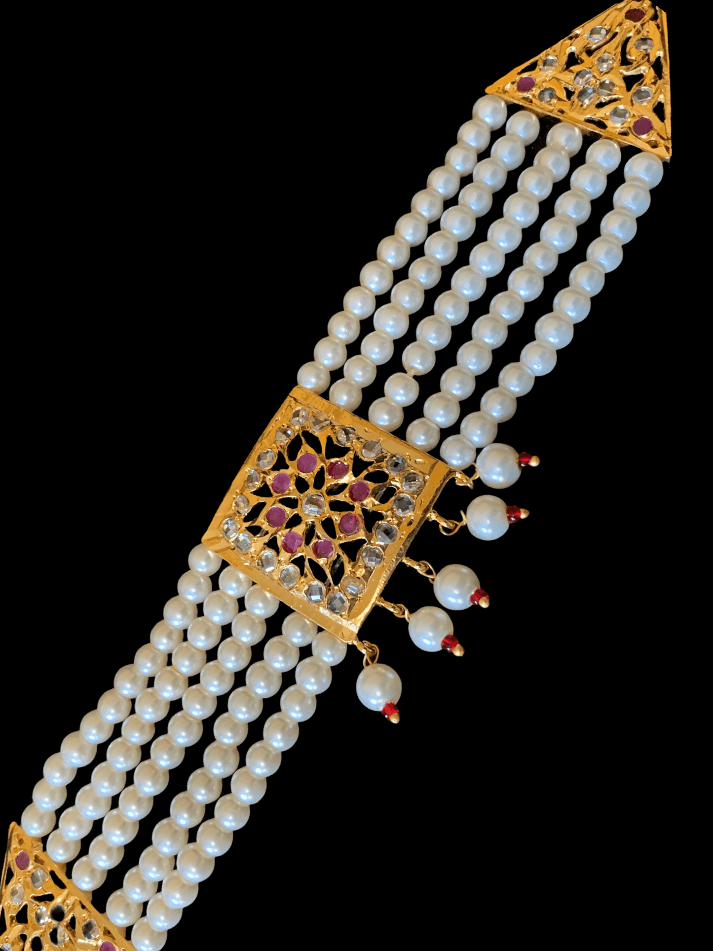 B70 Ariha pearl bracelet - ruby ( READY TO SHIP )