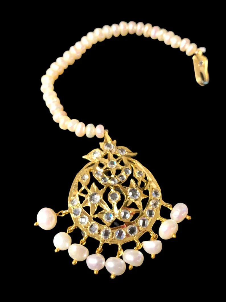 DJTK59 Lahar fresh water pearl tika ( READY TO SHIP )