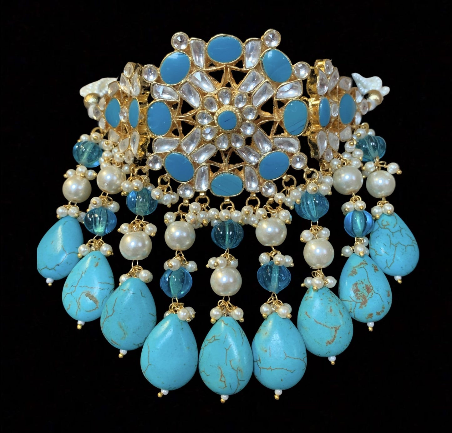 C225 Ria choker set  in Feroza ( READY TO SHIP)