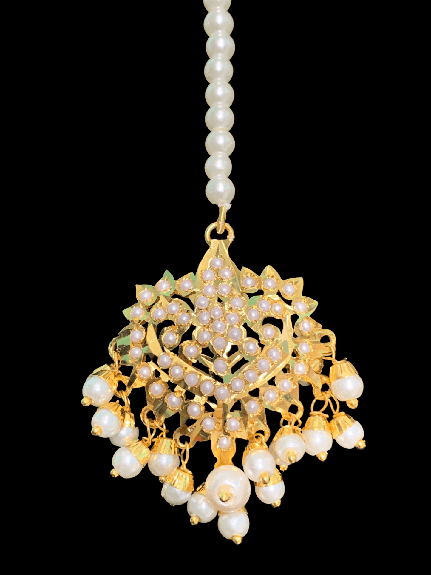DJTK98 Mehwish jadau tika ( pearls  ) ( SHIPS IN 1 WEEK )