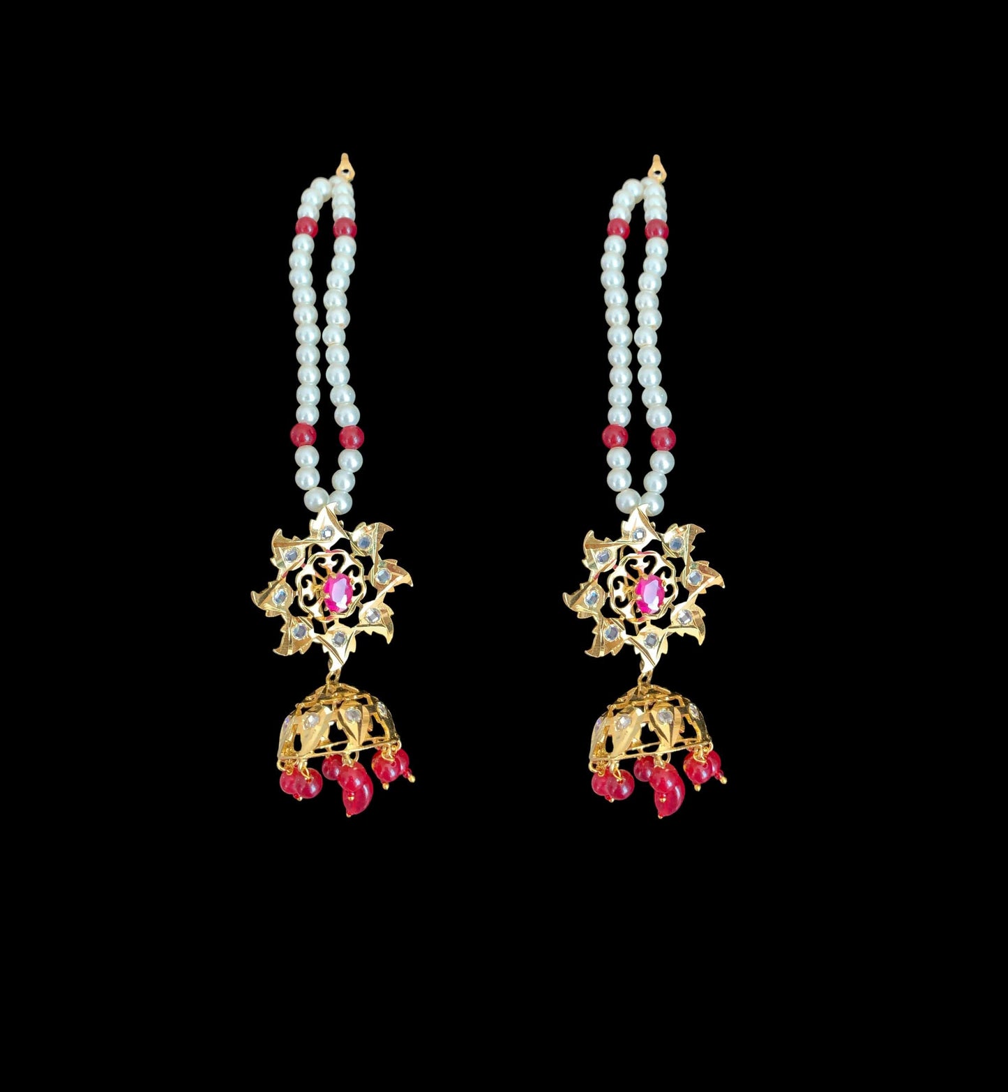 BR47 Navratan jadavi alcha hyderabadi bridal set (READY TO SHIP )