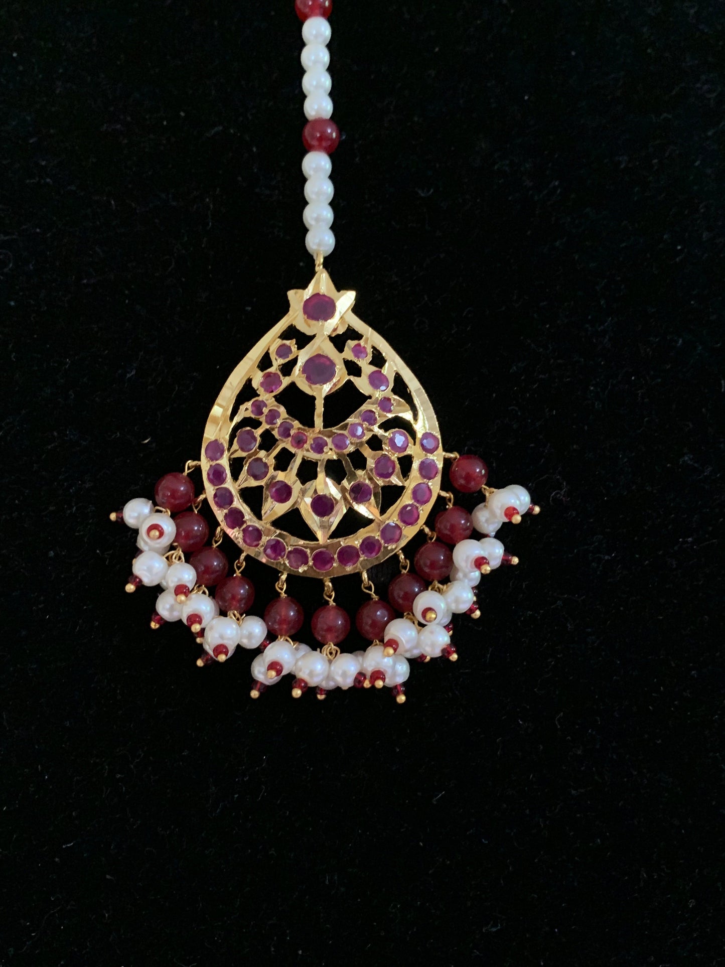 BR55 Insia hyderabadi jadavi lacha with double jhumka( SHIPS IN 2 WEEKS )