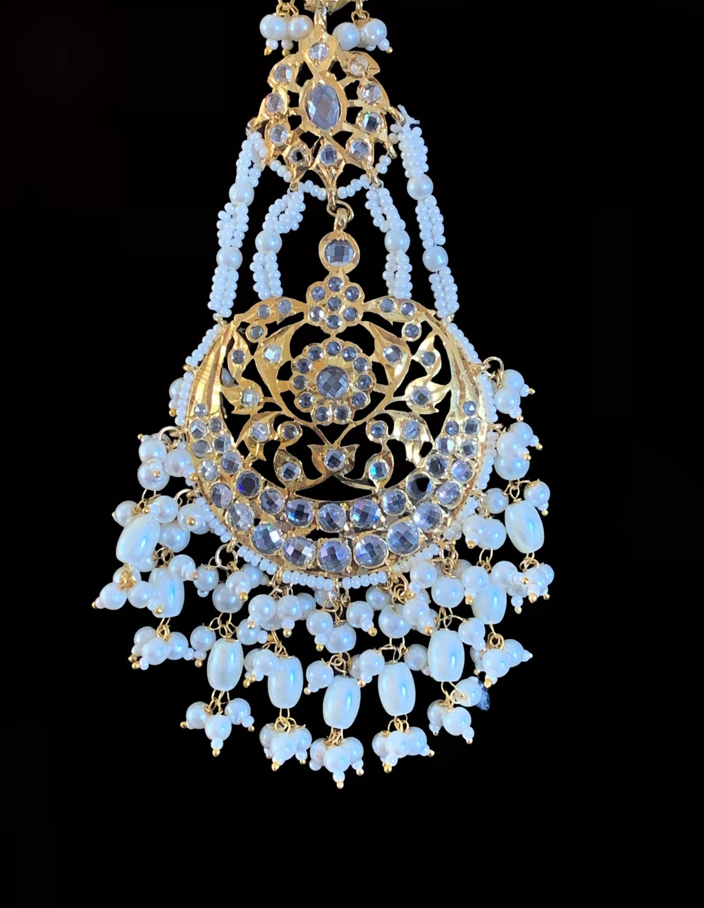 Romana pearls statement jhoomar earrings (SHIPS IN 4 WEEKS )