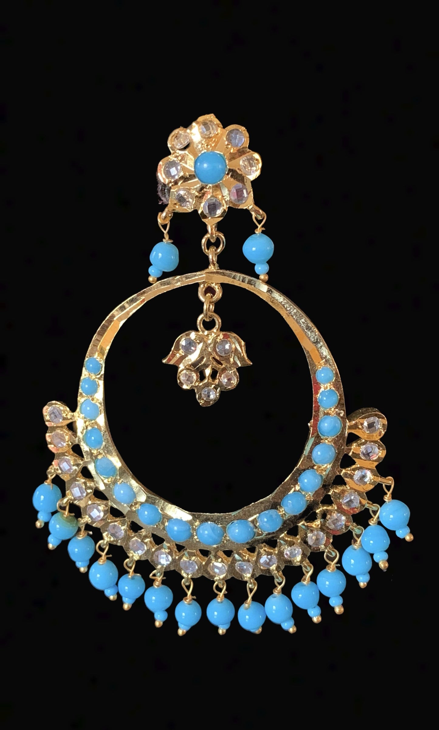 Abroo chandbali (turquoise or Feroza )( READY TO SHIP )