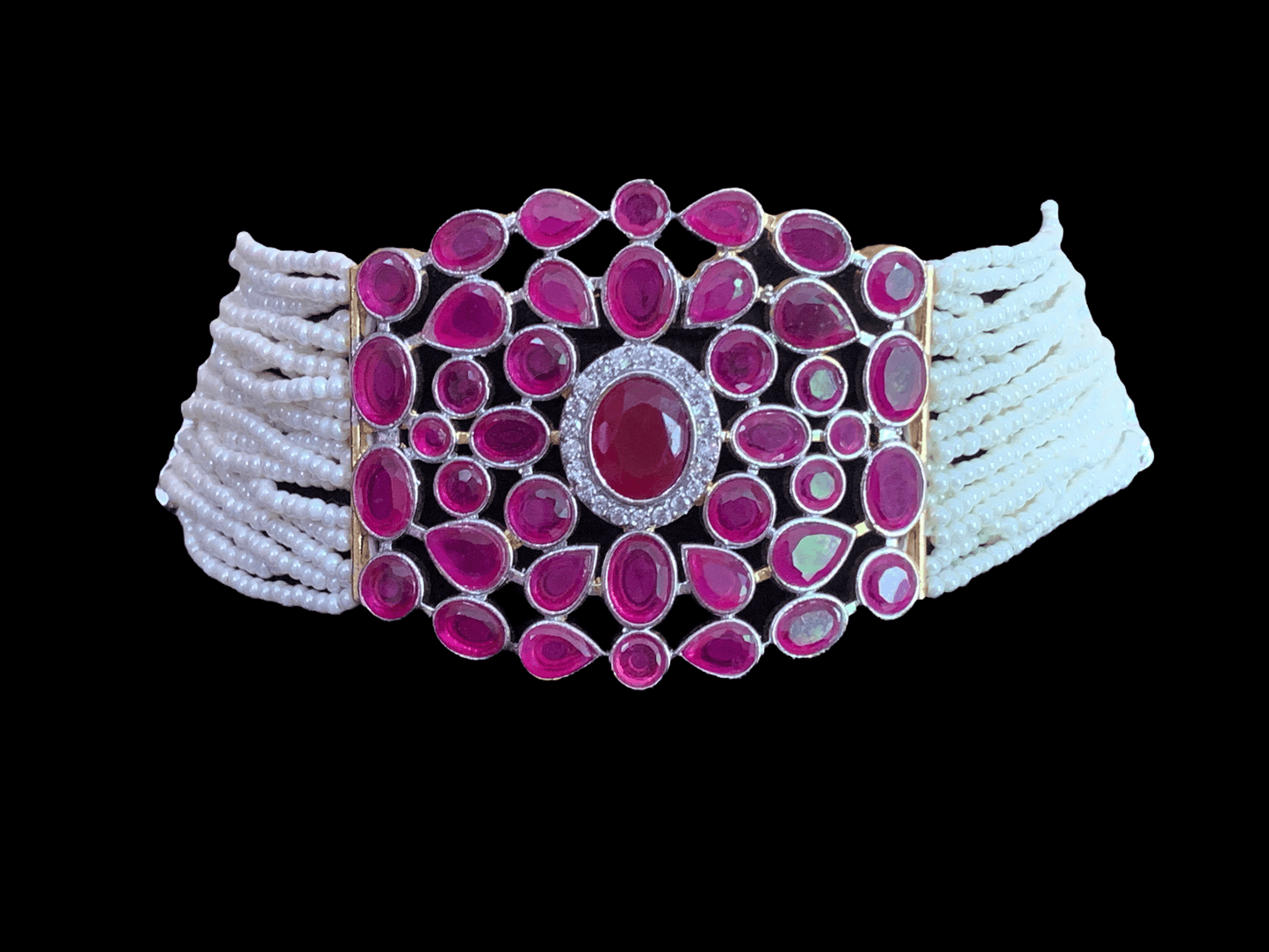 Disha ruby choker ( READY TO SHIP)