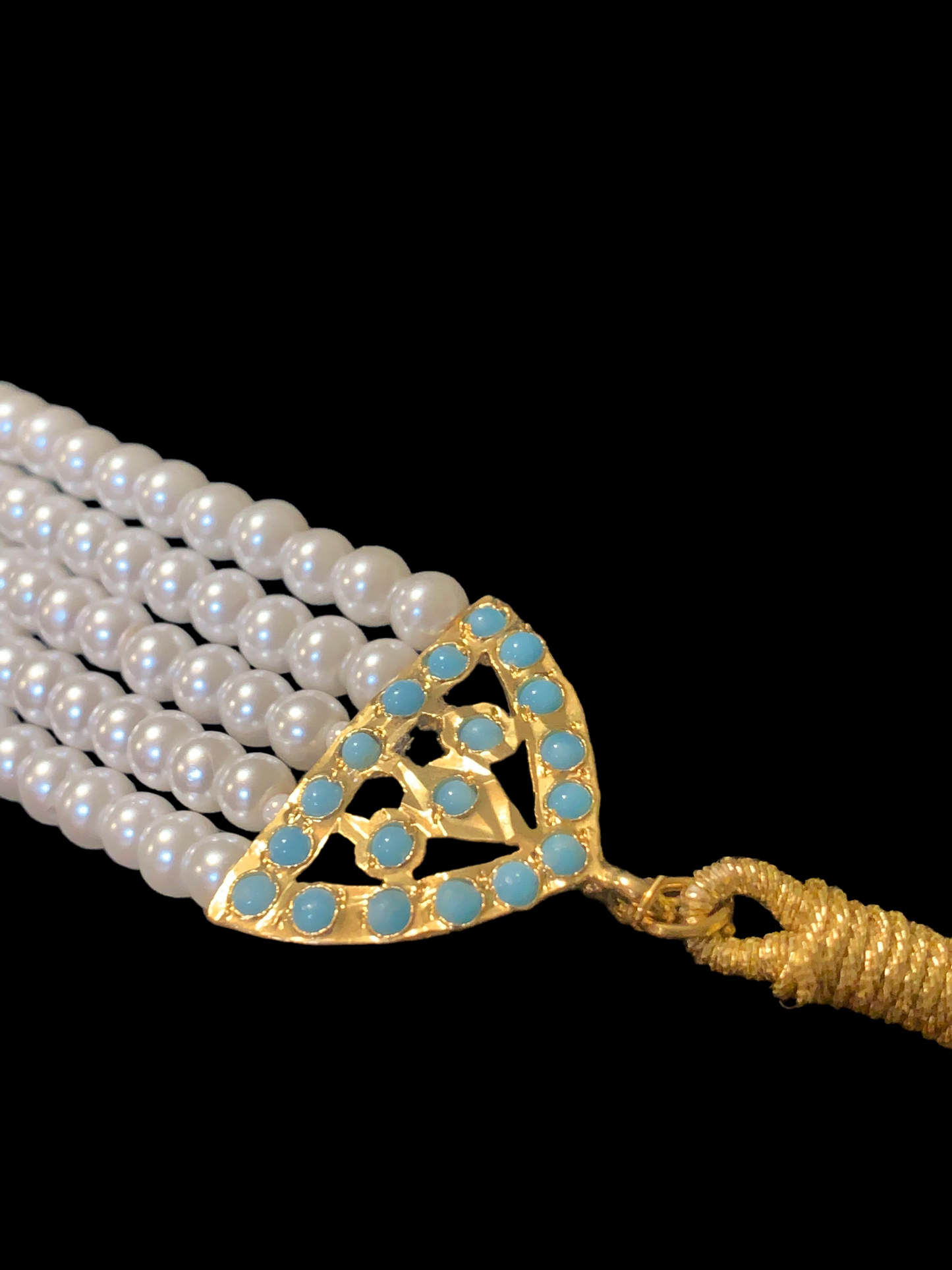 C197 Anushay ferozi / turquoise choker with earrings (SHIPS IN 4 WEEKS )
