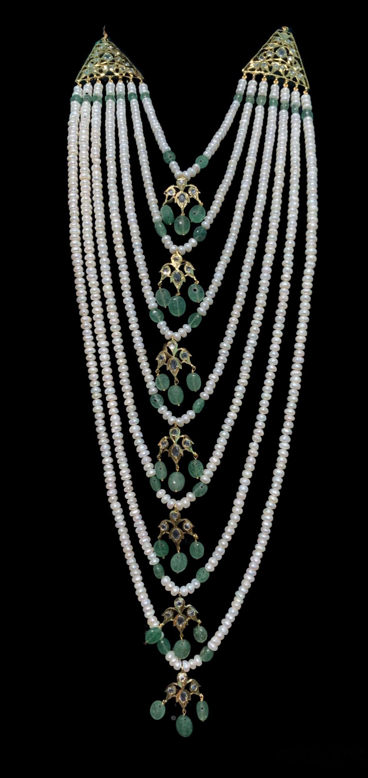 SAT35 Hyderabadi satlada in Zambian emeralds ( SHIPS IN 2 WEEKS )