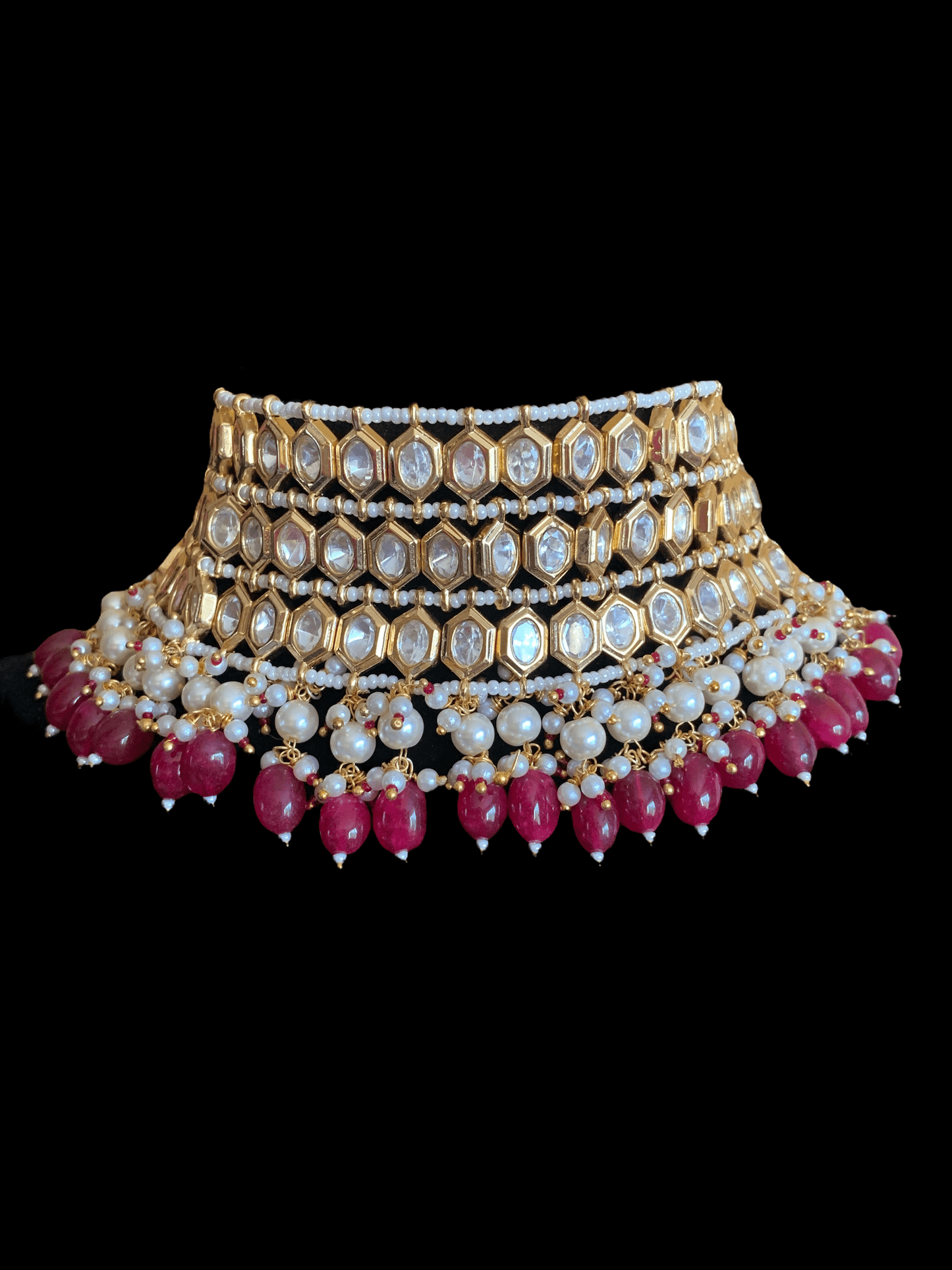 C287 Trikha polki choker - ruby ( READY TO SHIP )