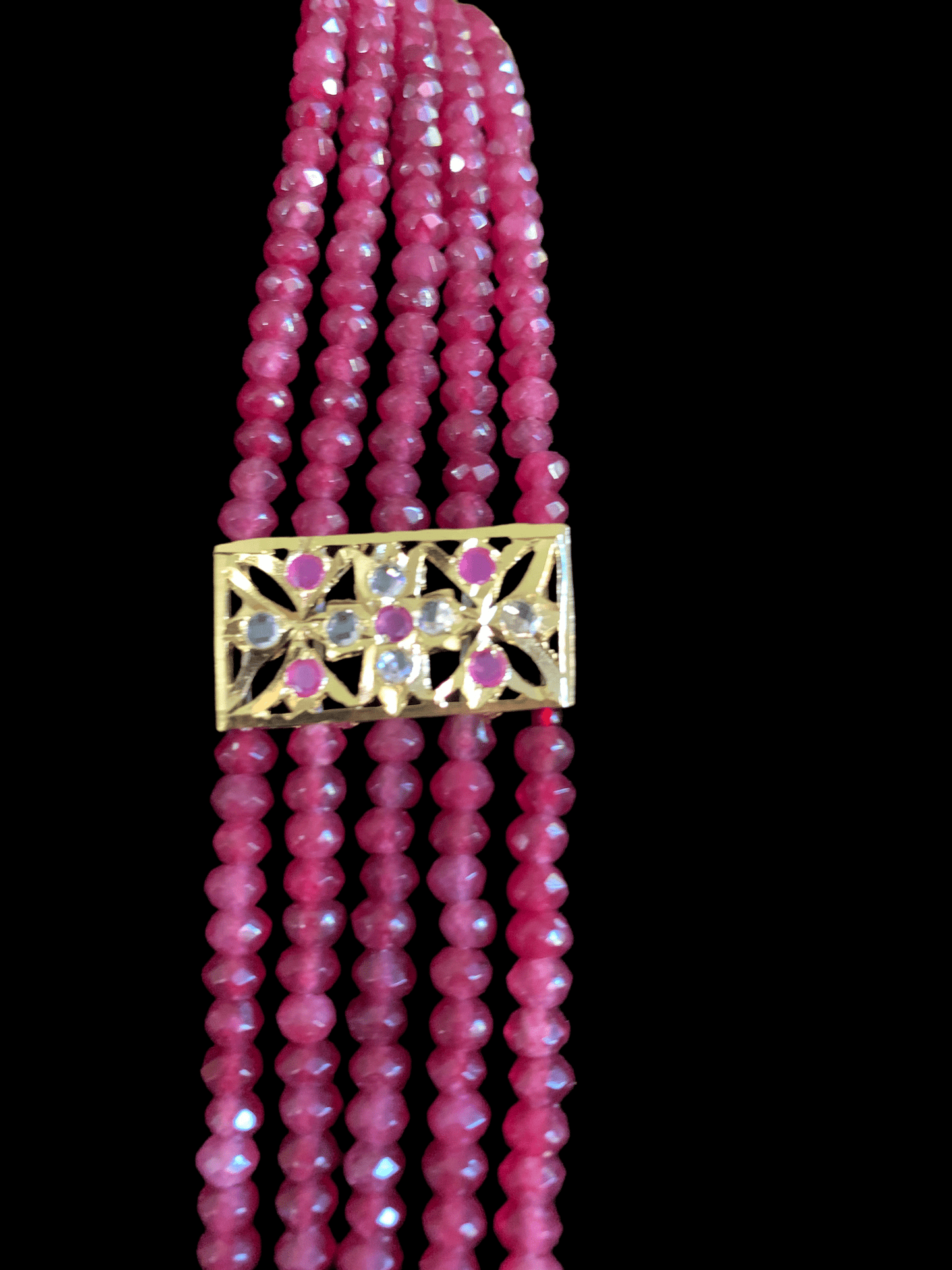 LN120 Cassie Ruby rani haar with earrings ( SHIPS IN 4 WEEKS )