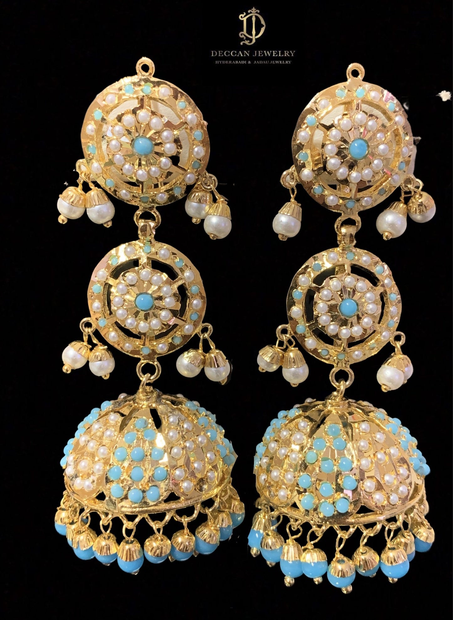 DER362 Hira jhumka ( READY TO SHIP )