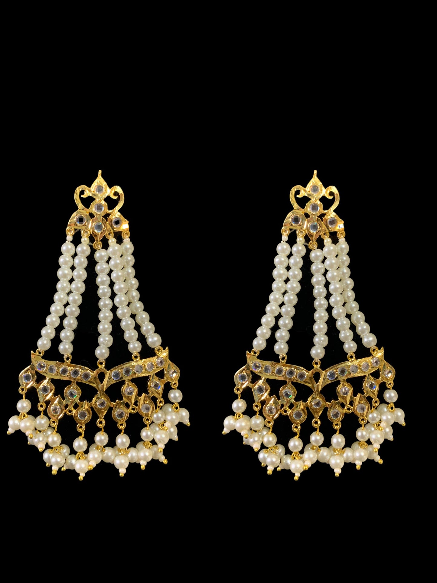 C255 Insia Hyderabadi jadavi lacha in pearls ( SHIPS IN 4 WEEKS )