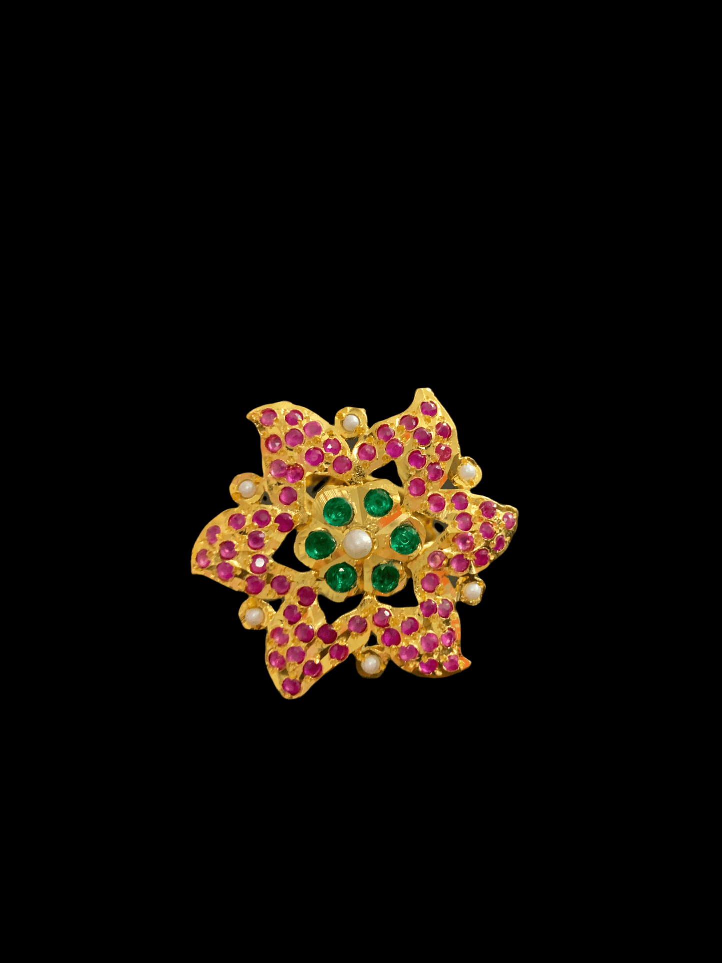 DJR70 IZA Ruby emerald  Jadau ring ( READY TO SHIP)