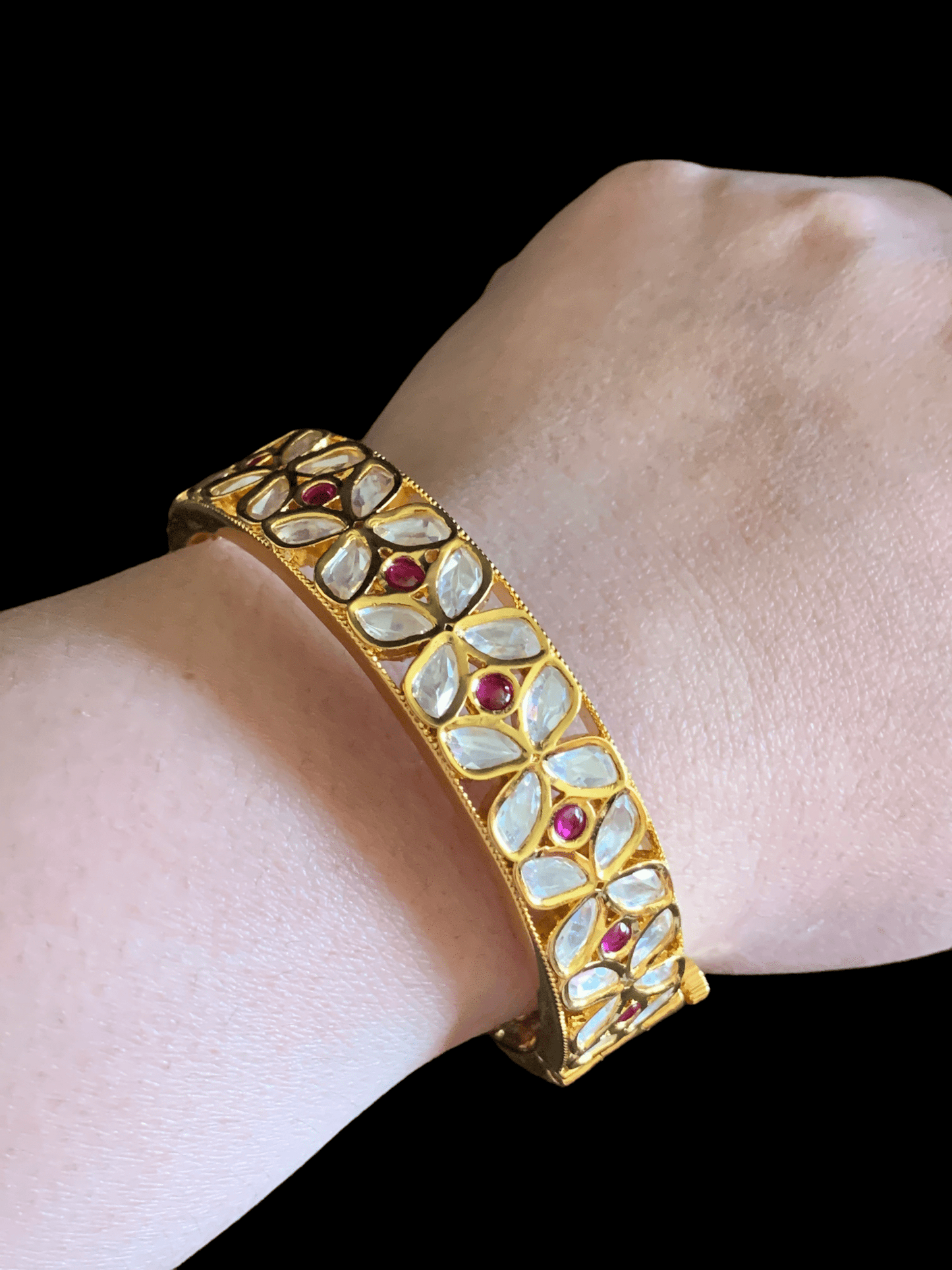 B84 Roohi polki bangles - 1 pair ( READY TO SHIP )
