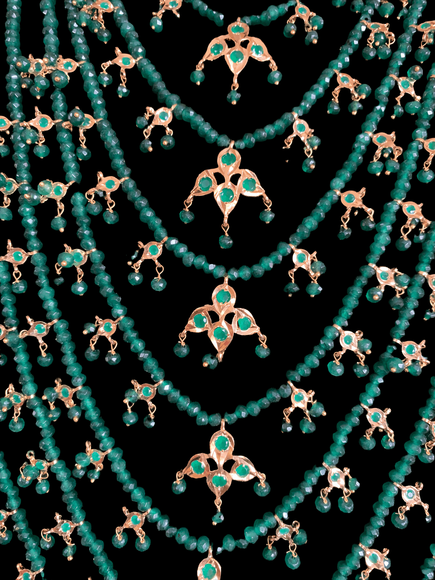 SAT29 Insia bridal satlada in green beads ( SHIPS IN 4 WEEKS )