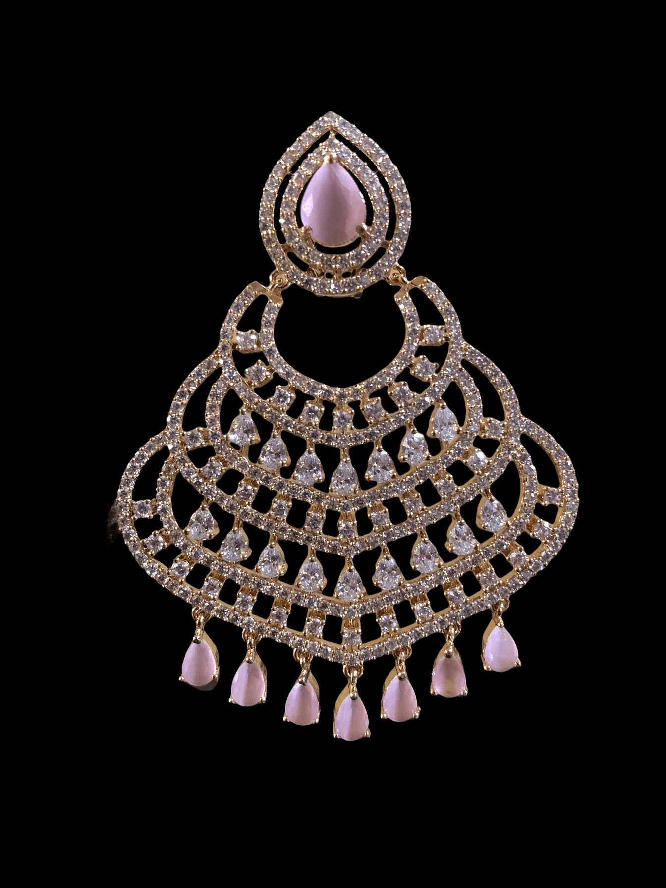 DER182 Purvi chandbali earrings (READY TO SHIP )