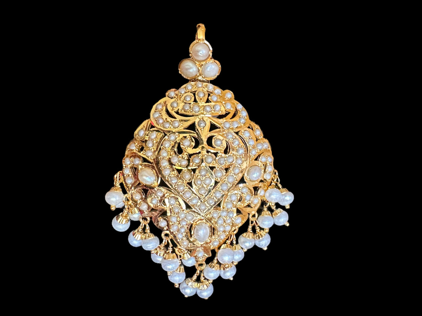 Fresh water pearl gold plated silver pendant set ( READY TO SHIP )