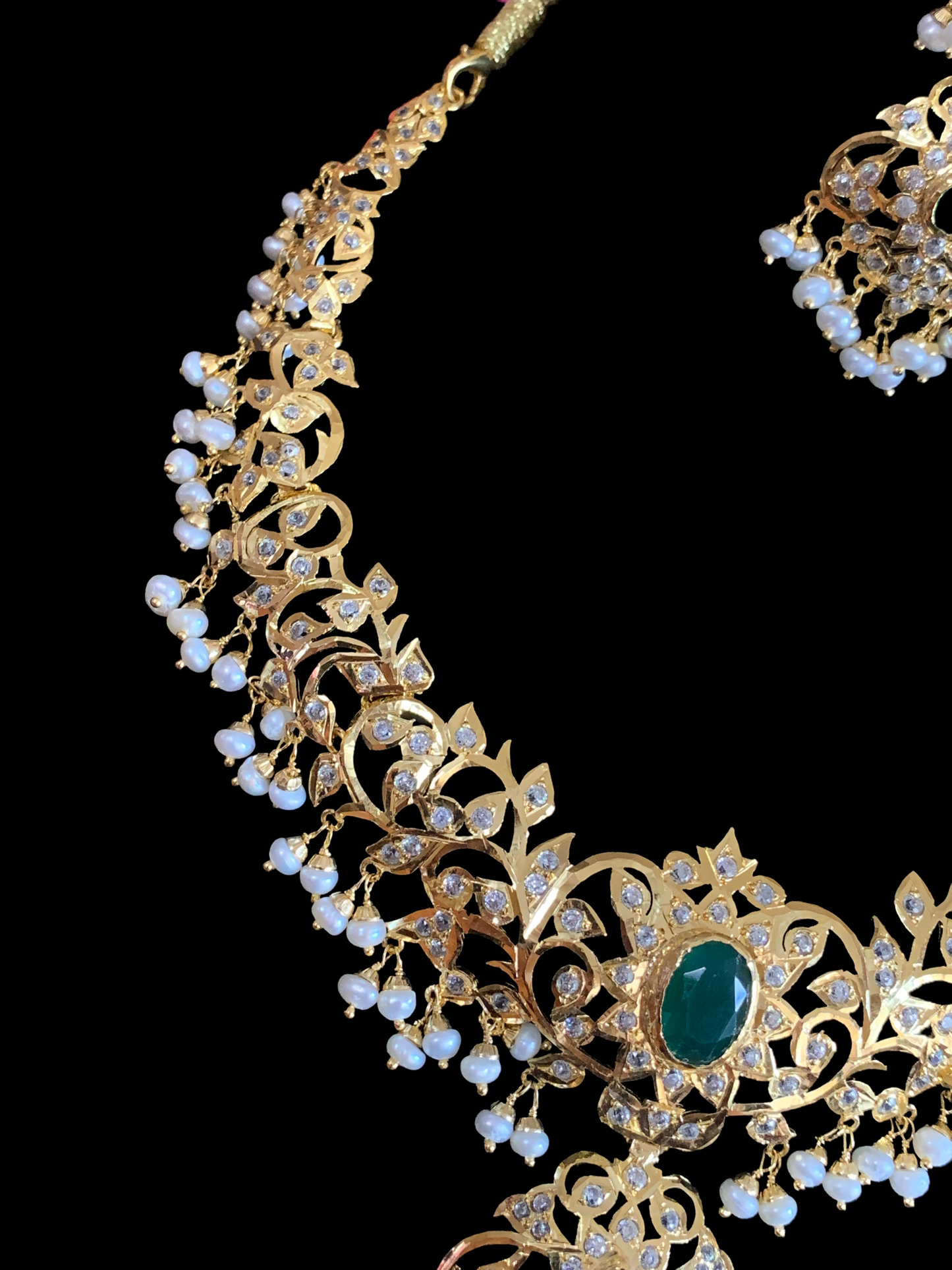 AFSANA gold plated silver necklace set ( SHIPS IN 5 WEEKS )