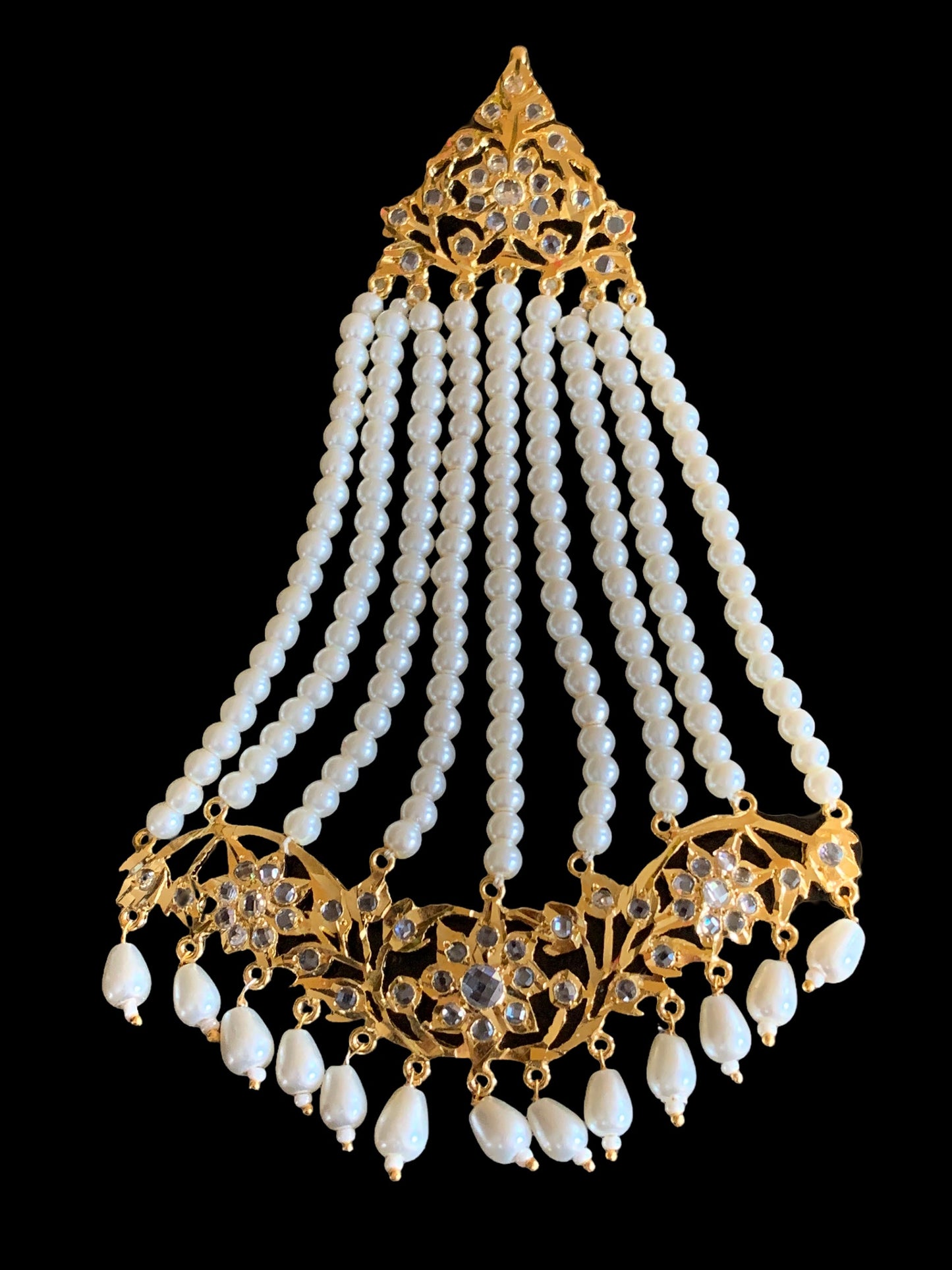 DJHR59 Abira jhoomar in pearls ( SHIPS IN 4 WEEKS )