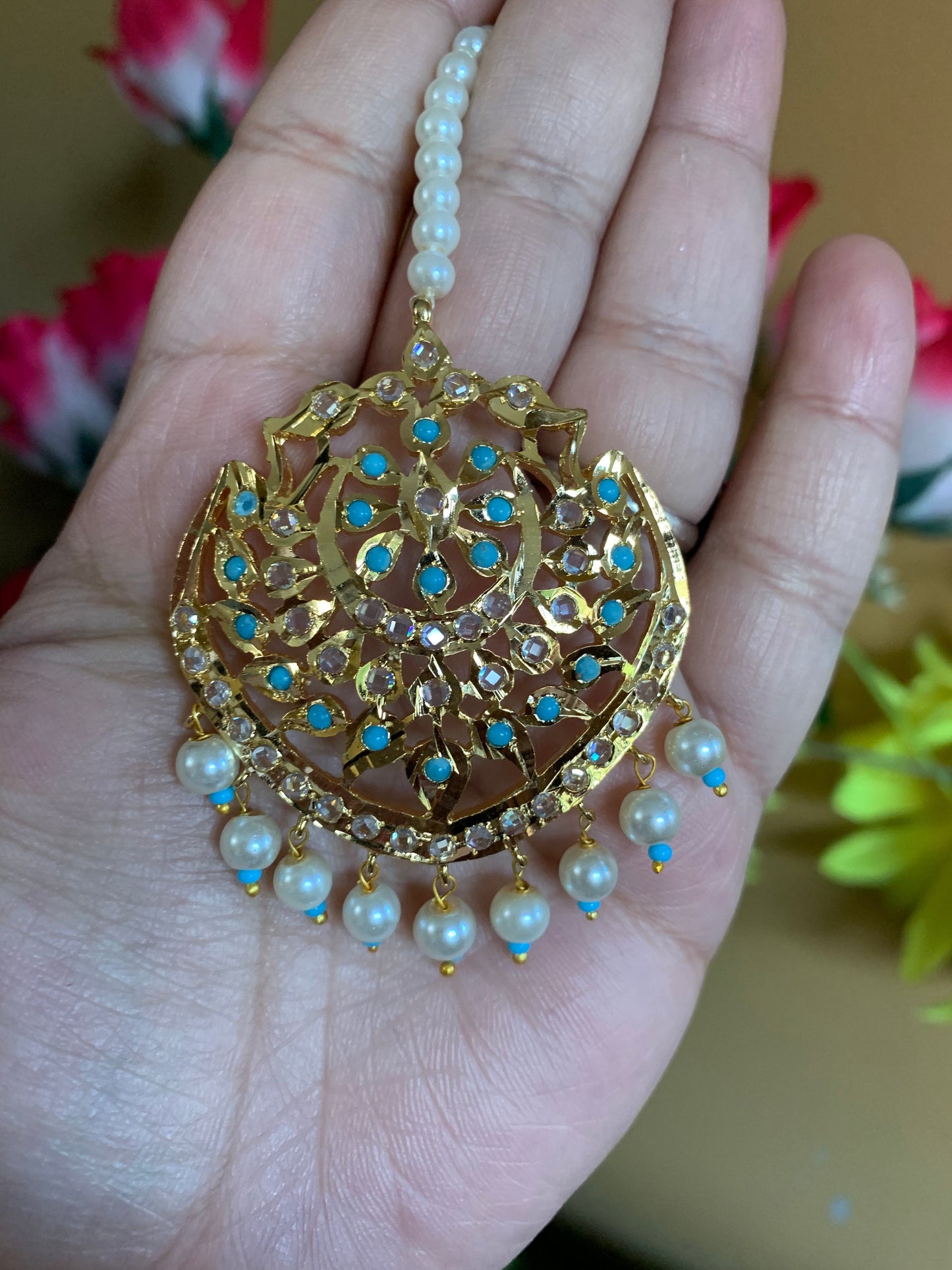 DJTK119 Shana tika / tikka In turquoise  ( READY TO SHIP )