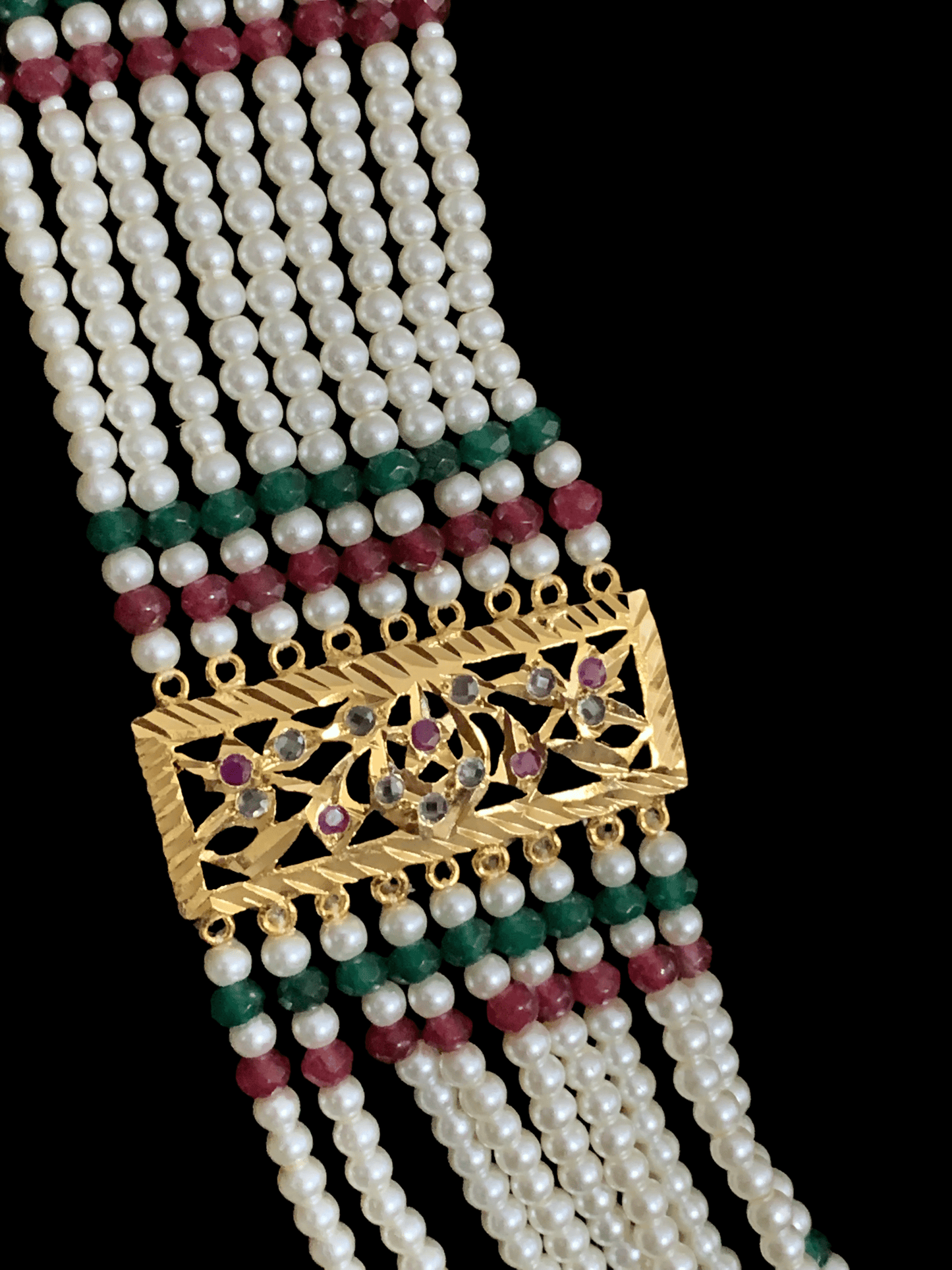 BR83 Aabha hyderabadi bridal set ( READY TO SHIP)