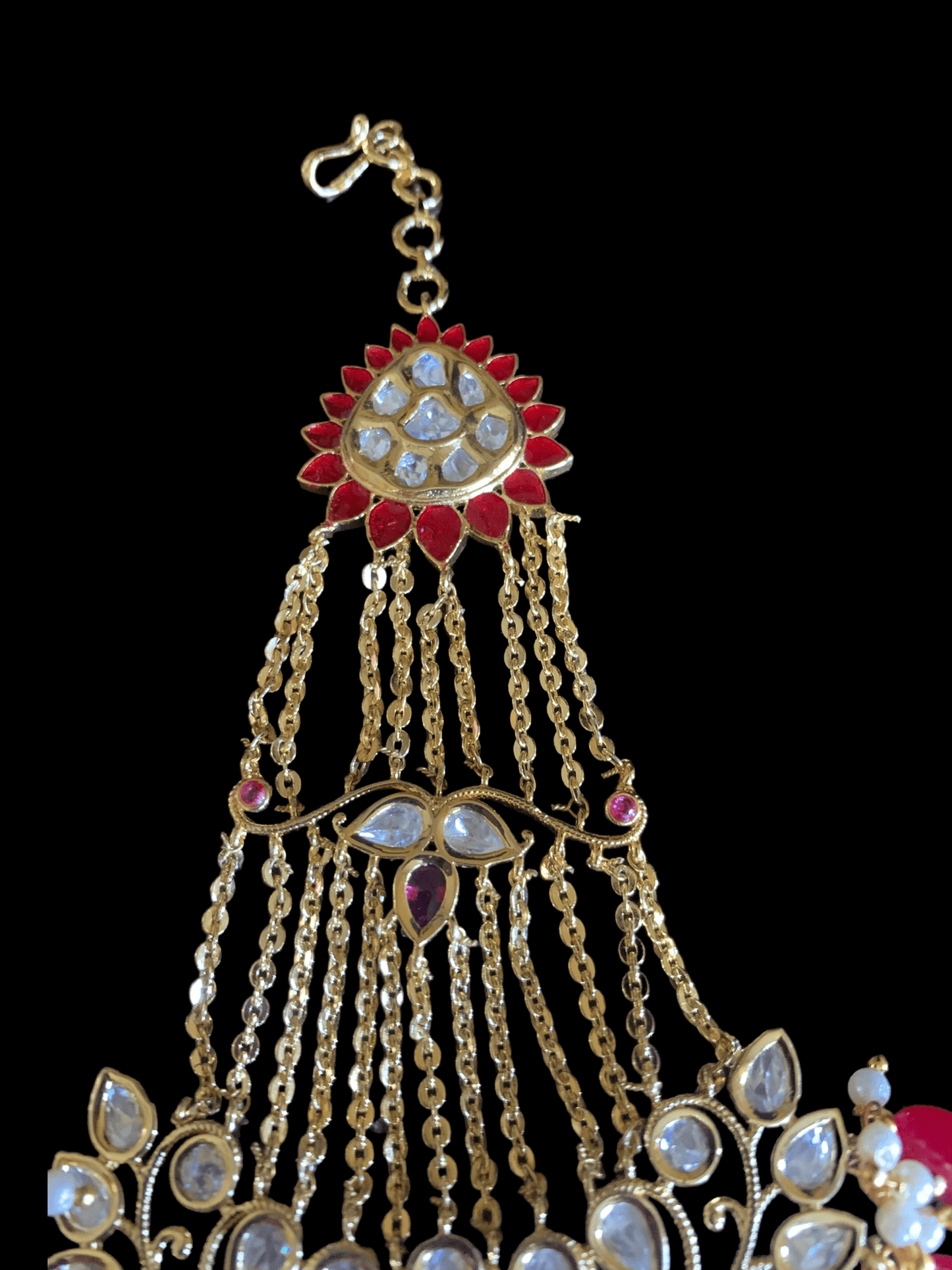 DJHR24  polki jhoomar - RUBY ( READY TO SHIP )