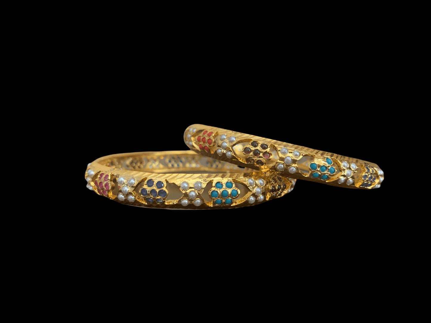 B95 Shama navratan bangles size( READY TO SHIP )