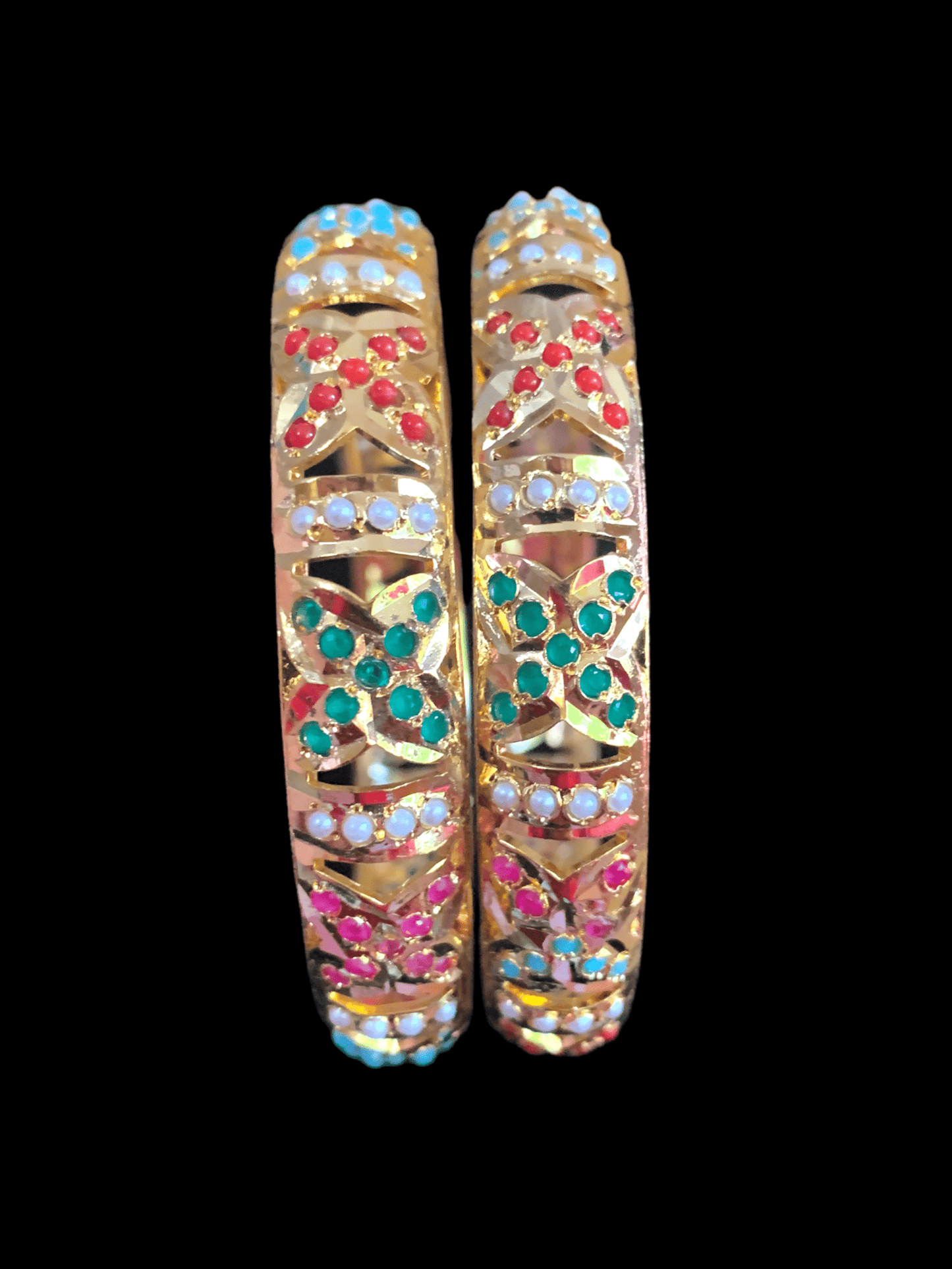 B21 SHAZMA JADAU BANGLES - Navratan (READY TO SHIP )