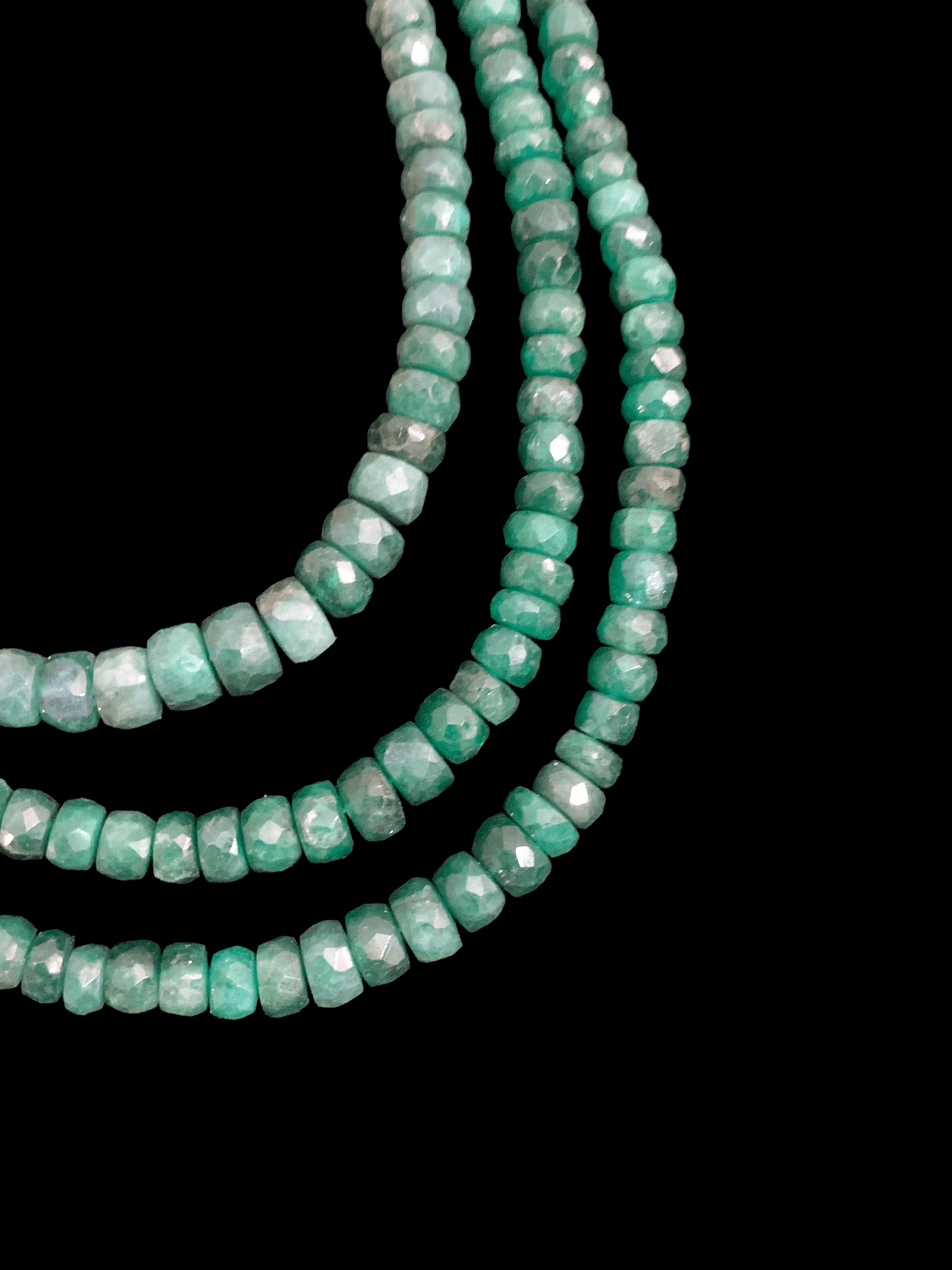 NS292 Emerald beads necklace ( SHIPS IN 4 WEEKS )