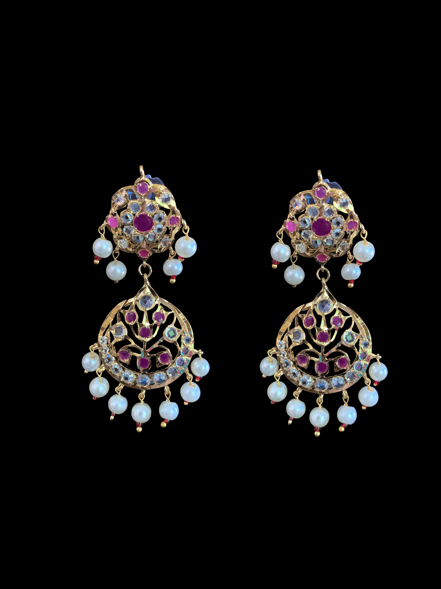 SAT17 Asmara Hyderabadi bridal satlada - ruby ( READY TO SHIP)
