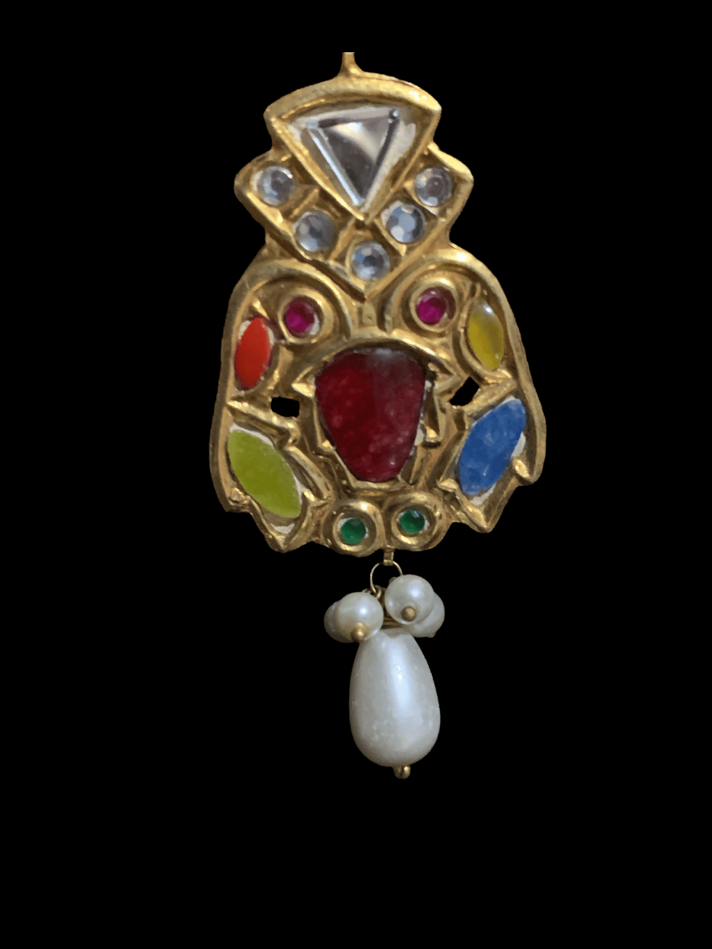 PS477 Navratan pendant set ( READY TO SHIP )