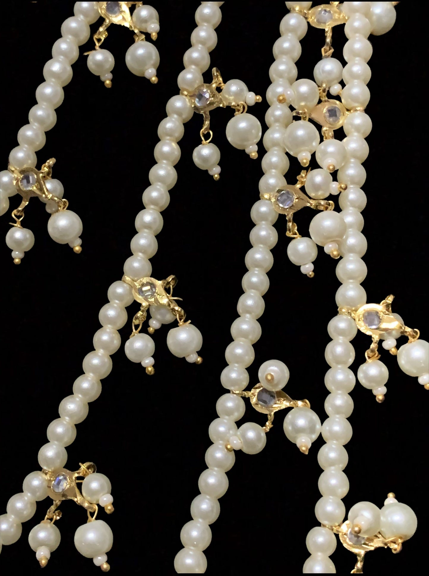 SAT28 Asmara Hyderabadi bridal satlada- shell pearls ( SHIPS IN 4 WEEKS )