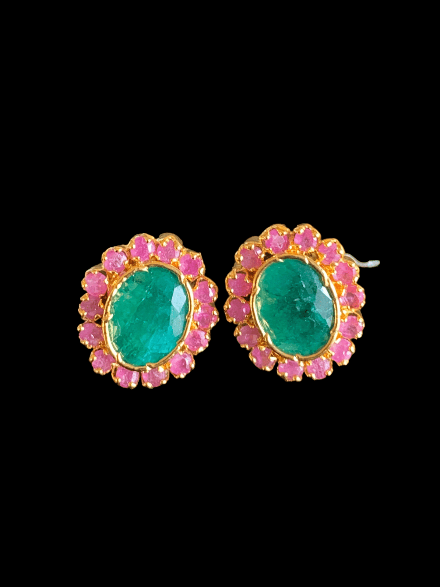 PS460 Pendant set with ruby emerald ( READY TO SHIP )