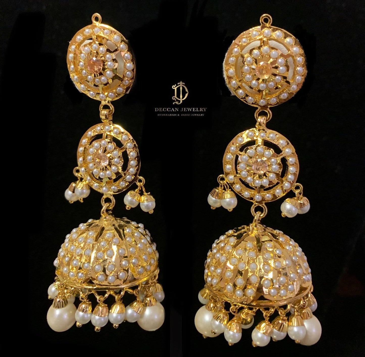 DER362 Hira jhumka ( READY TO SHIP )