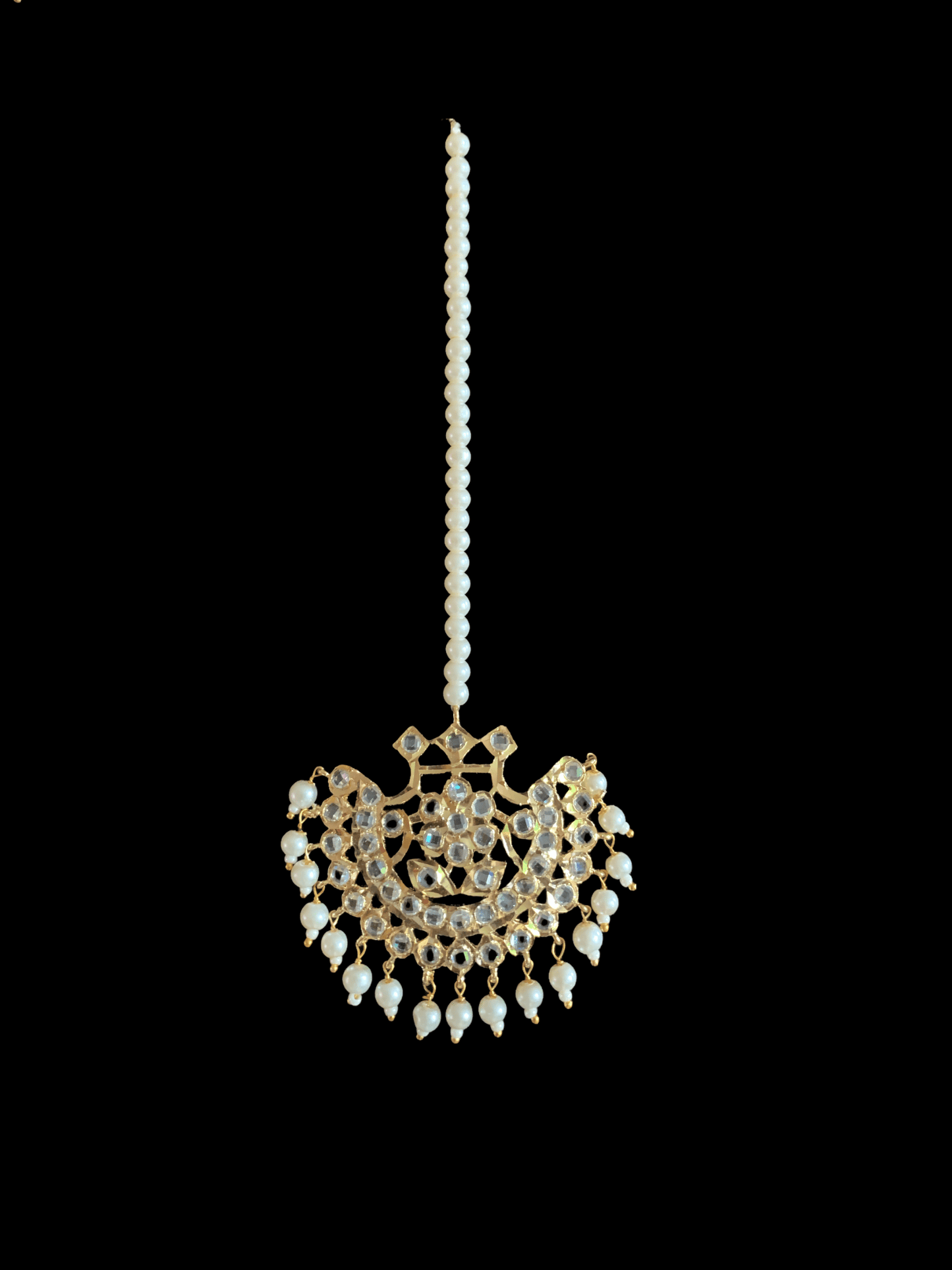 Saha chandbali tika in shell pearls ( SHIPS IN 4 WEEKS )