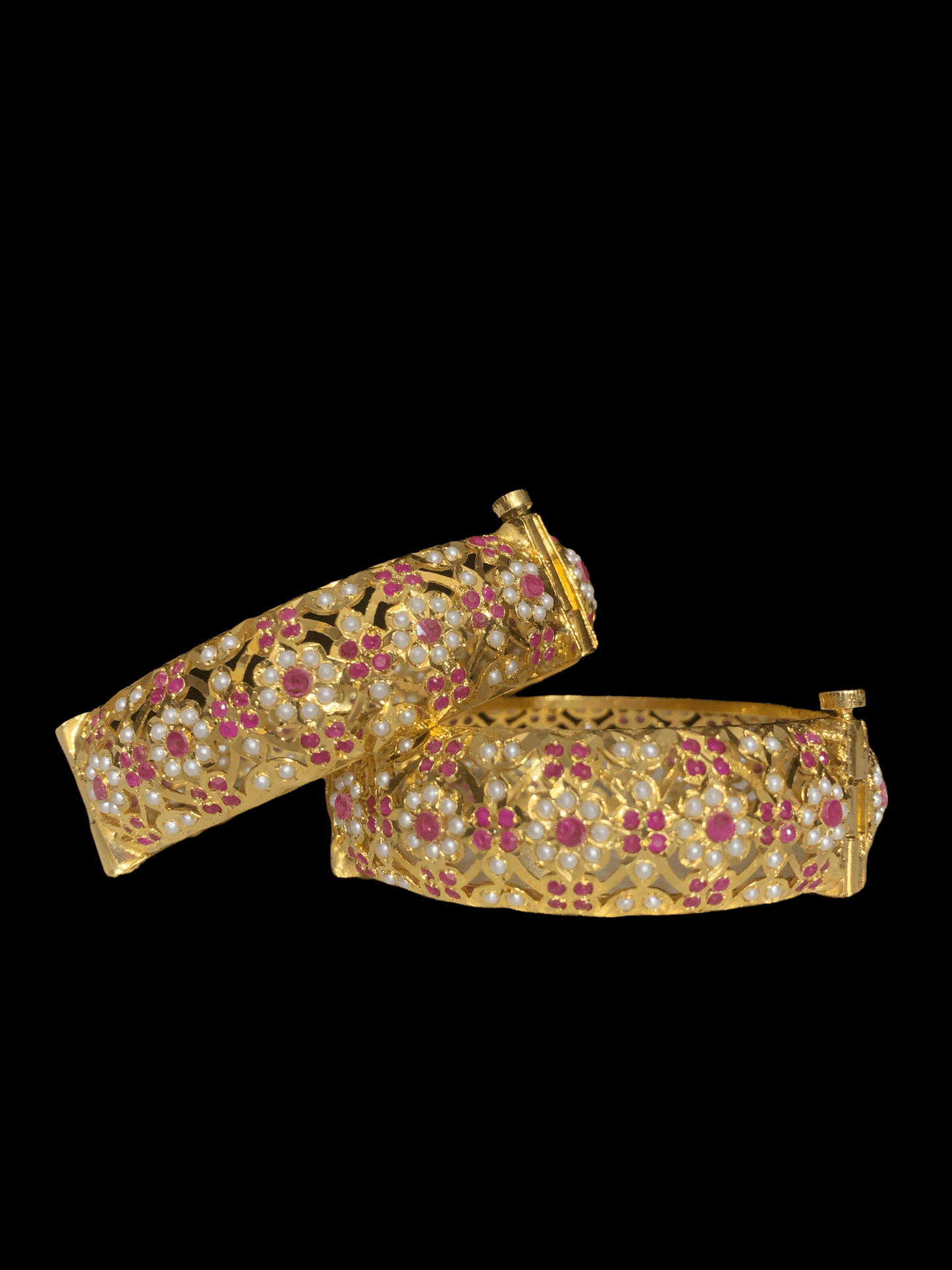 B8 Shibra bangles in ruby one pair ( READY TO SHIP )