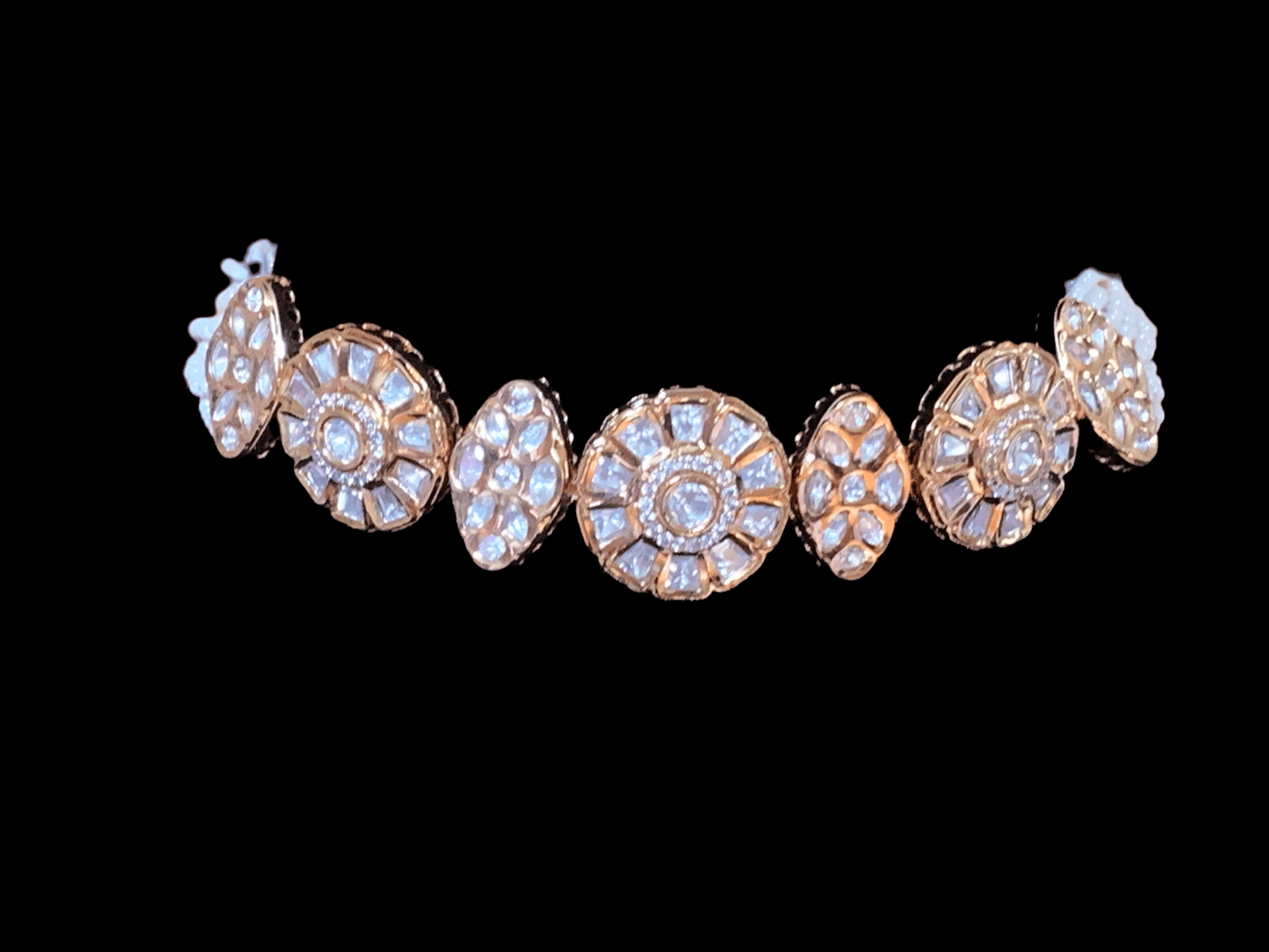 C101 gold plated polki choker ( READY TO SHIP)