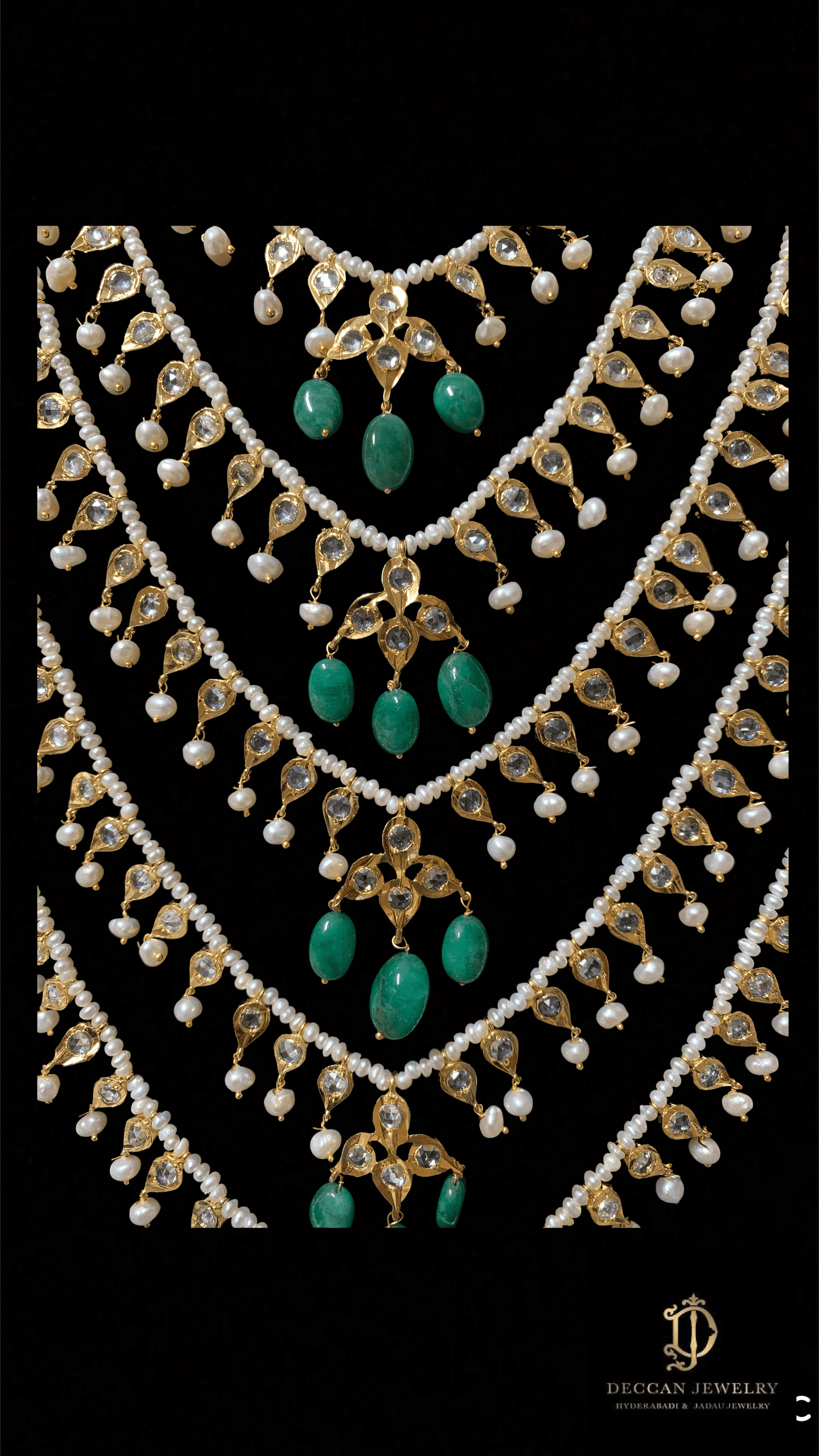 SAT15 Insia Bridal satlada in fresh water pearls ( READY TO SHIP )