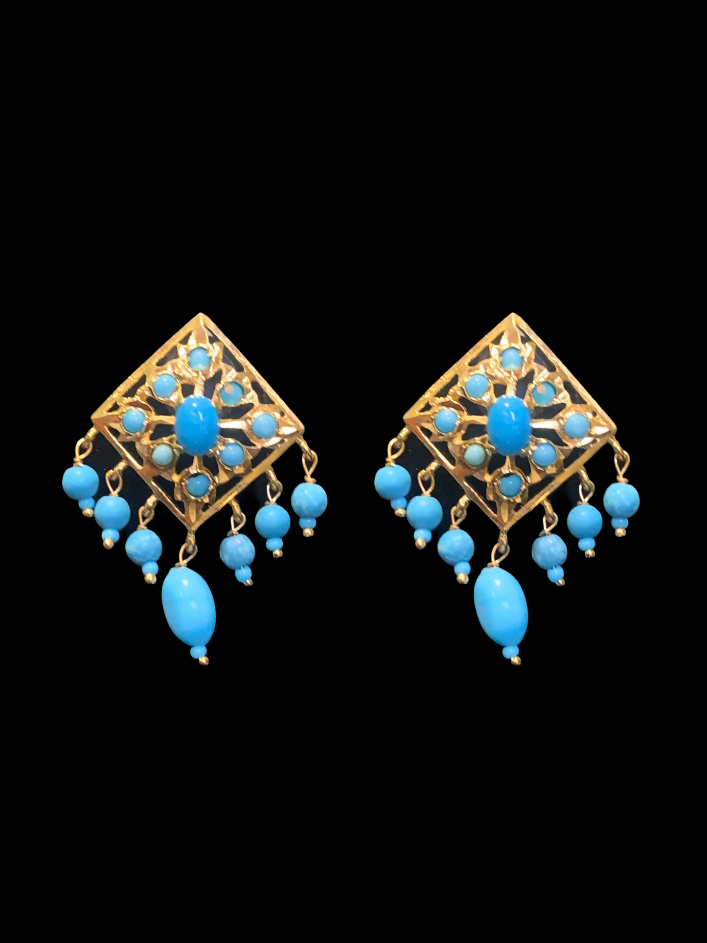 C197 Anushay ferozi / turquoise choker with earrings (SHIPS IN 4 WEEKS )