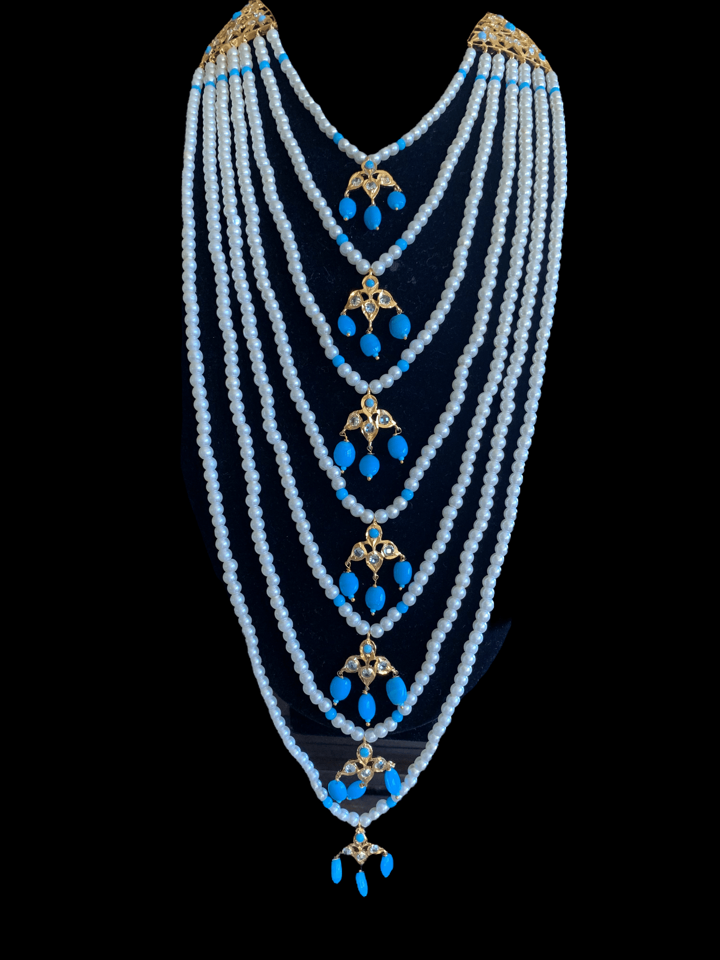 SAT22 Insia Hyderabadi satlada in turquoise or feroza ( SHIPS IN 4 WERKS )