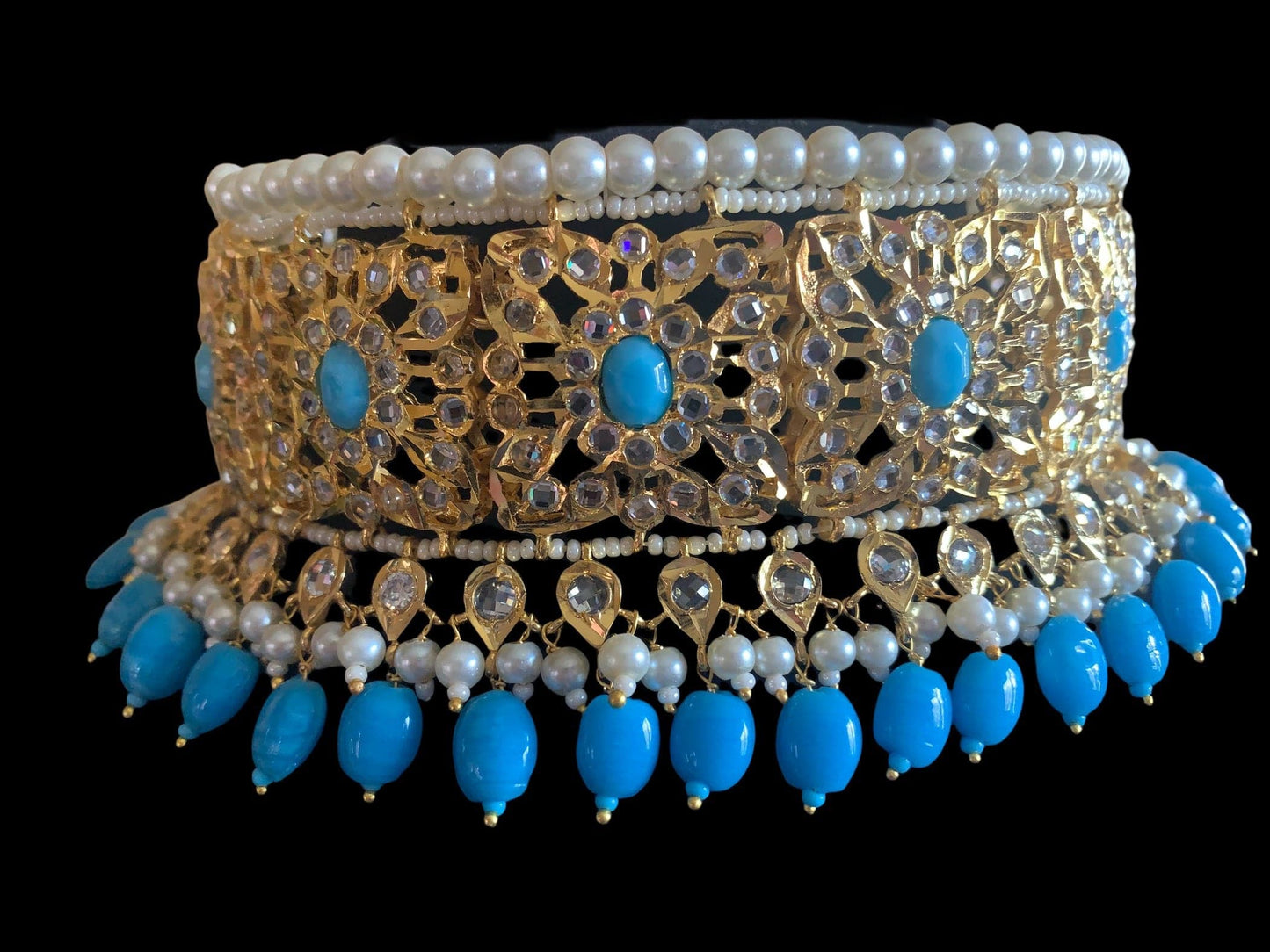C22 Sabuhi feroza hyderabadi choker ( READY TO SHIP )