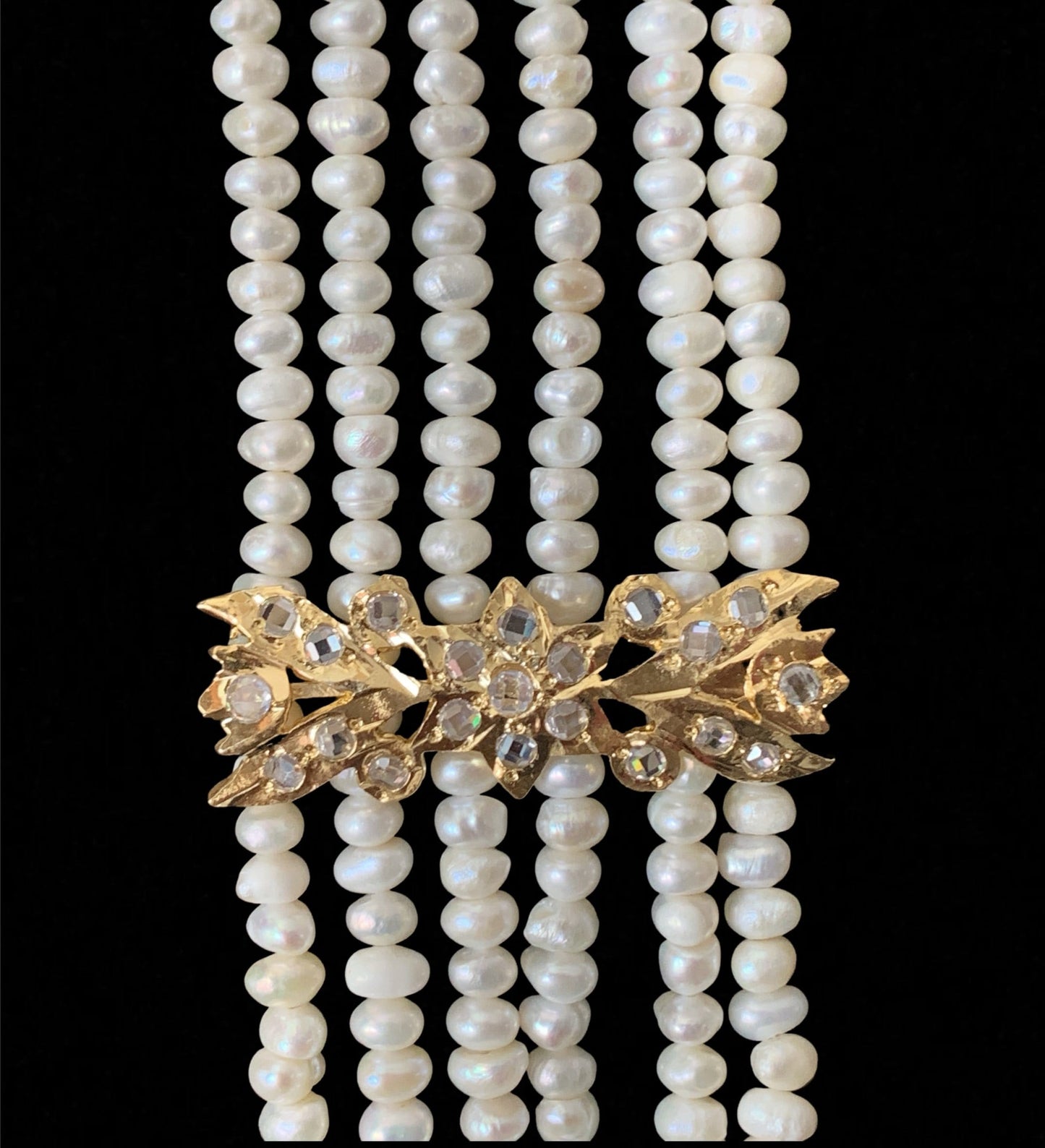 LN72 Hareem fresh water pearl rani haar ( SHIPS IN 4 WEEKS )