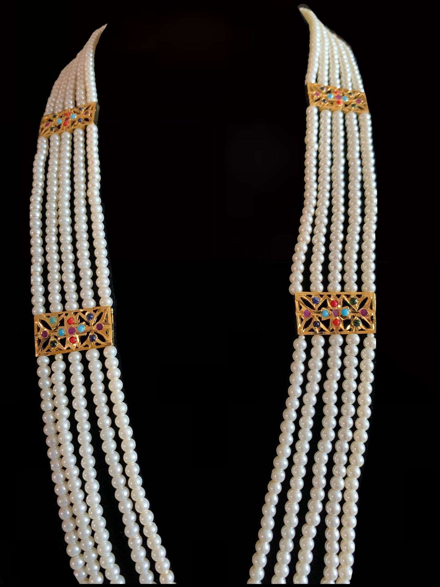 LN76 Larissa navratan rani haar with earrings (READY TO SHIP )