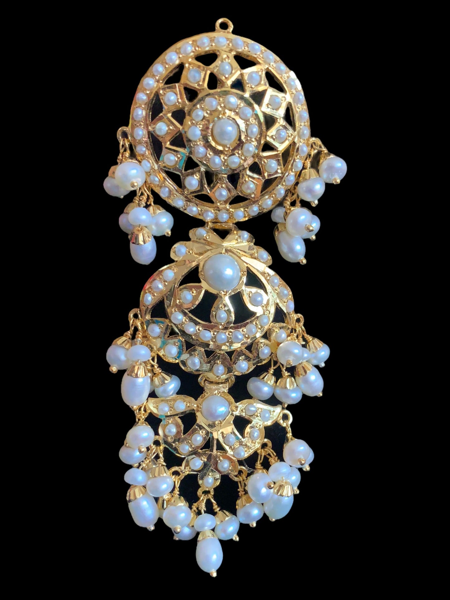 MAYA 92.5 silver gold plated earrings in pearls