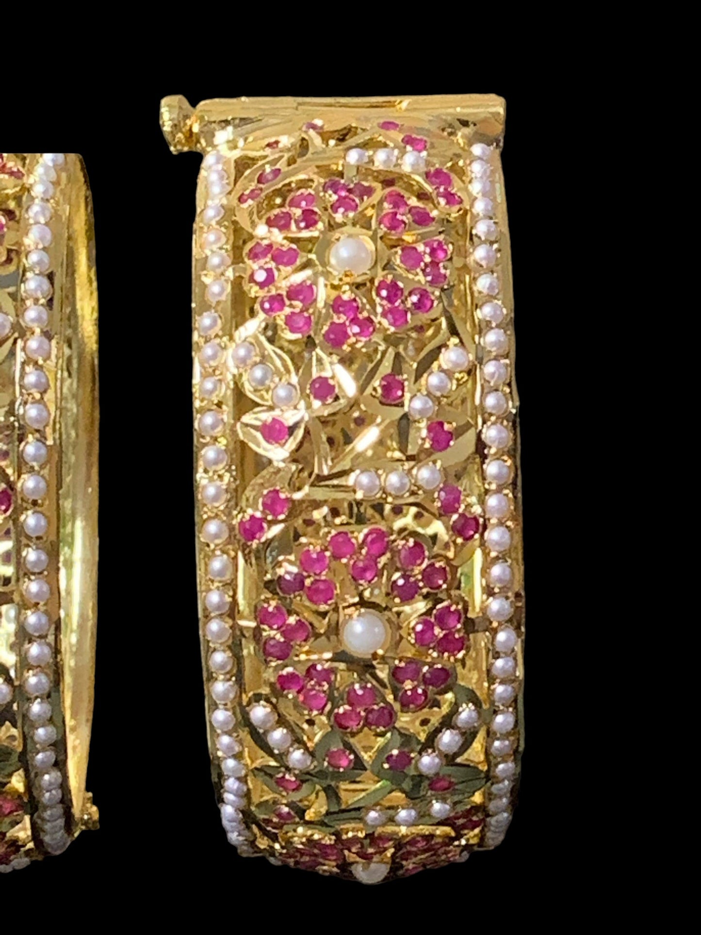 B139 Alea jadau bangles in rubies ( READY TO SHIP )