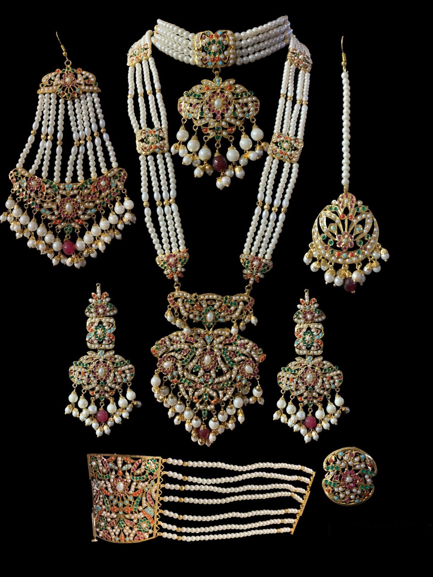 Filza navratan bridal set ( SHIPS IN 4 WEEKS )