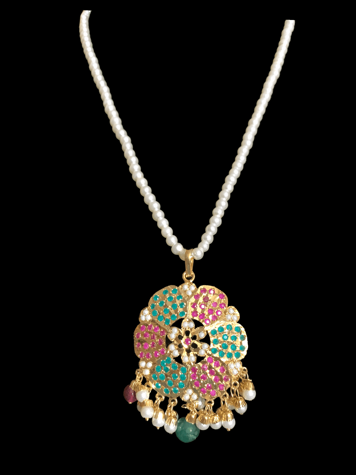 PS381 Maira pendant set in ruby emerald ( READY TO SHIP)