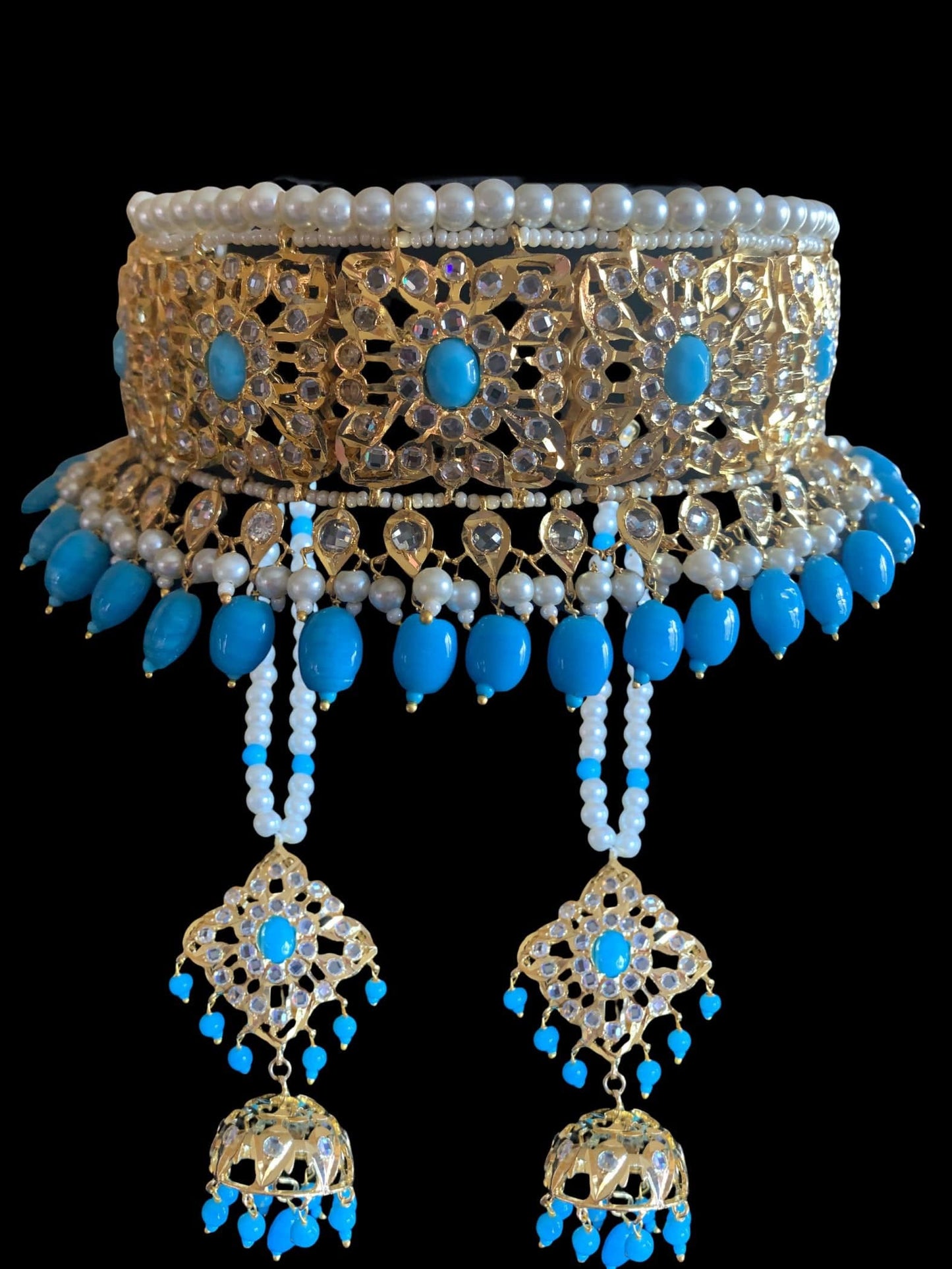 C22 Sabuhi feroza hyderabadi choker ( READY TO SHIP )