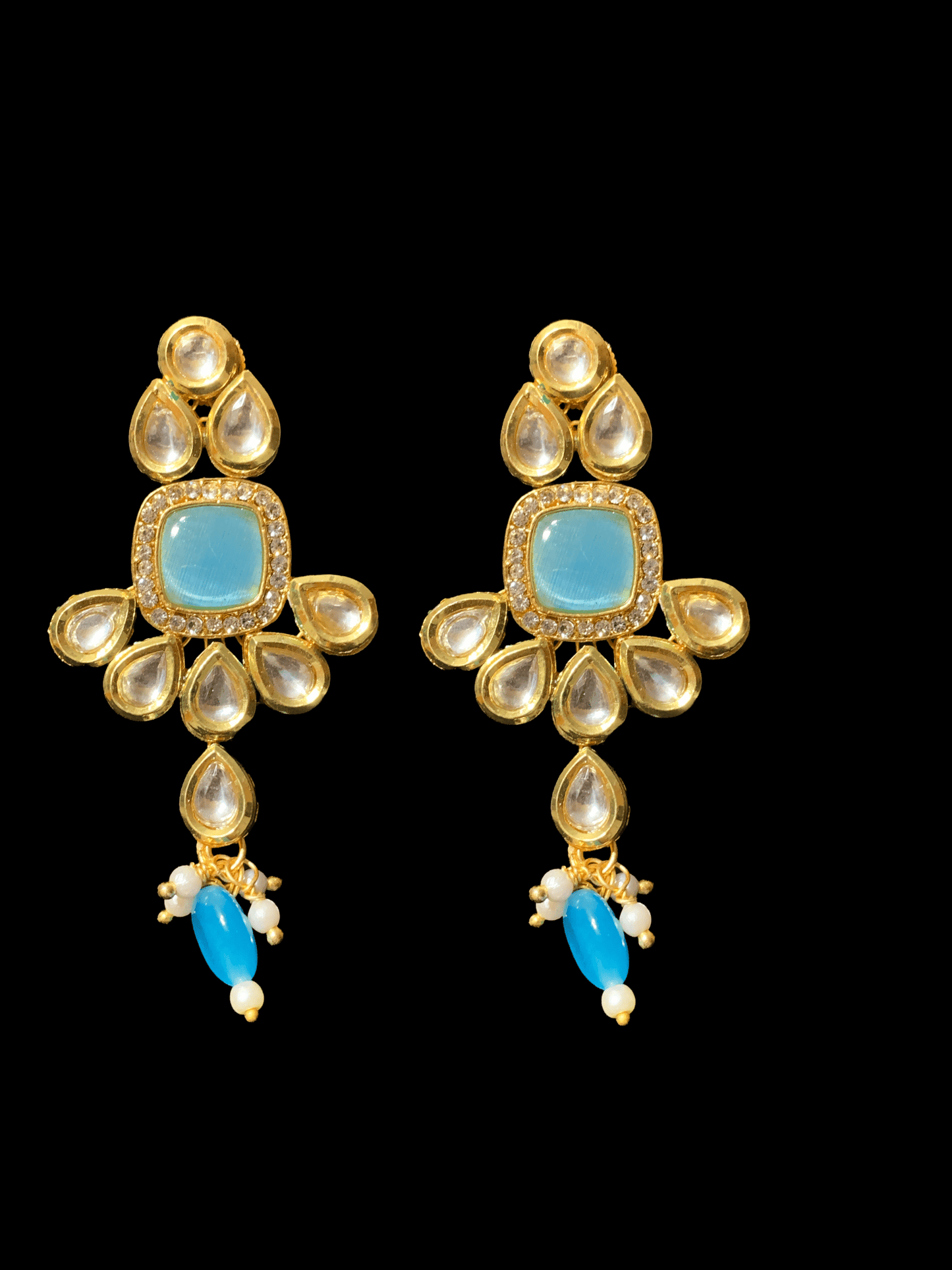 C61 Medha Kundan choker - blue ( READY TO SHIP )